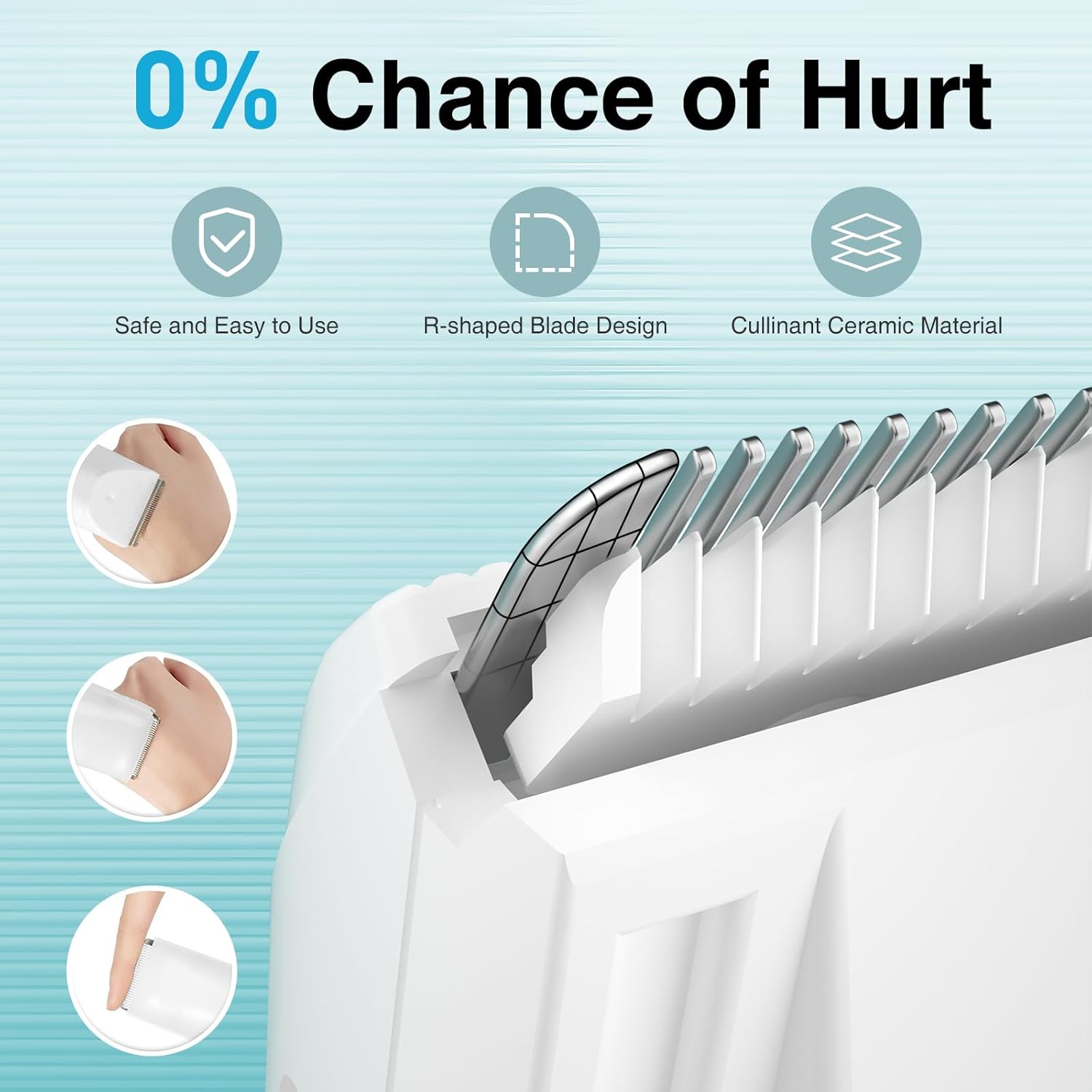 Baby Haarknipmachine met Vacuüm | Kinderen Haarknip Kit met 3 Gids Kammen Waterproof & Draadloos voor Kinderen