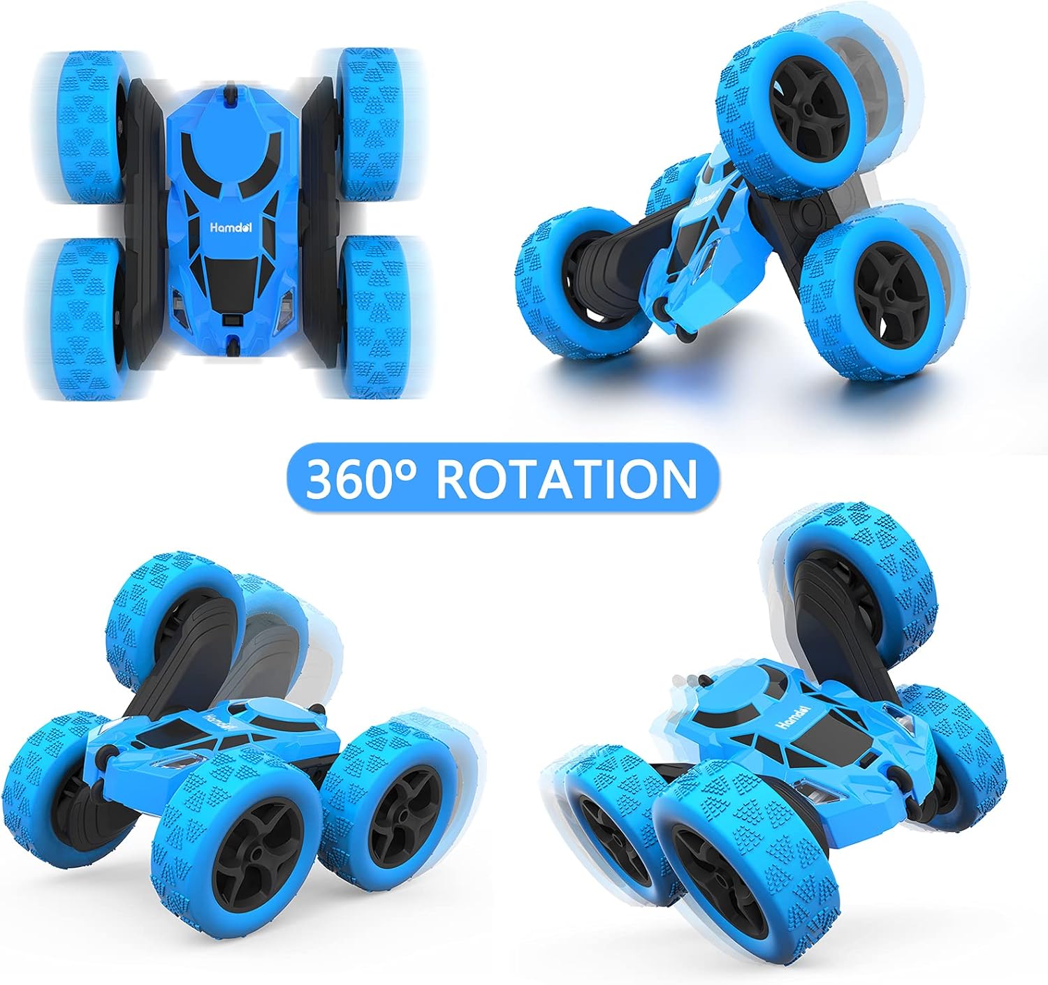 RC Stuntauto Kinderen 360° Rotatie – 4WD Dubbelzijdige Afstandsbediening Racewagen met LED Verlichting – Oplaadbaar Speelgoed Jongens Meisjes 6-12 Jaar