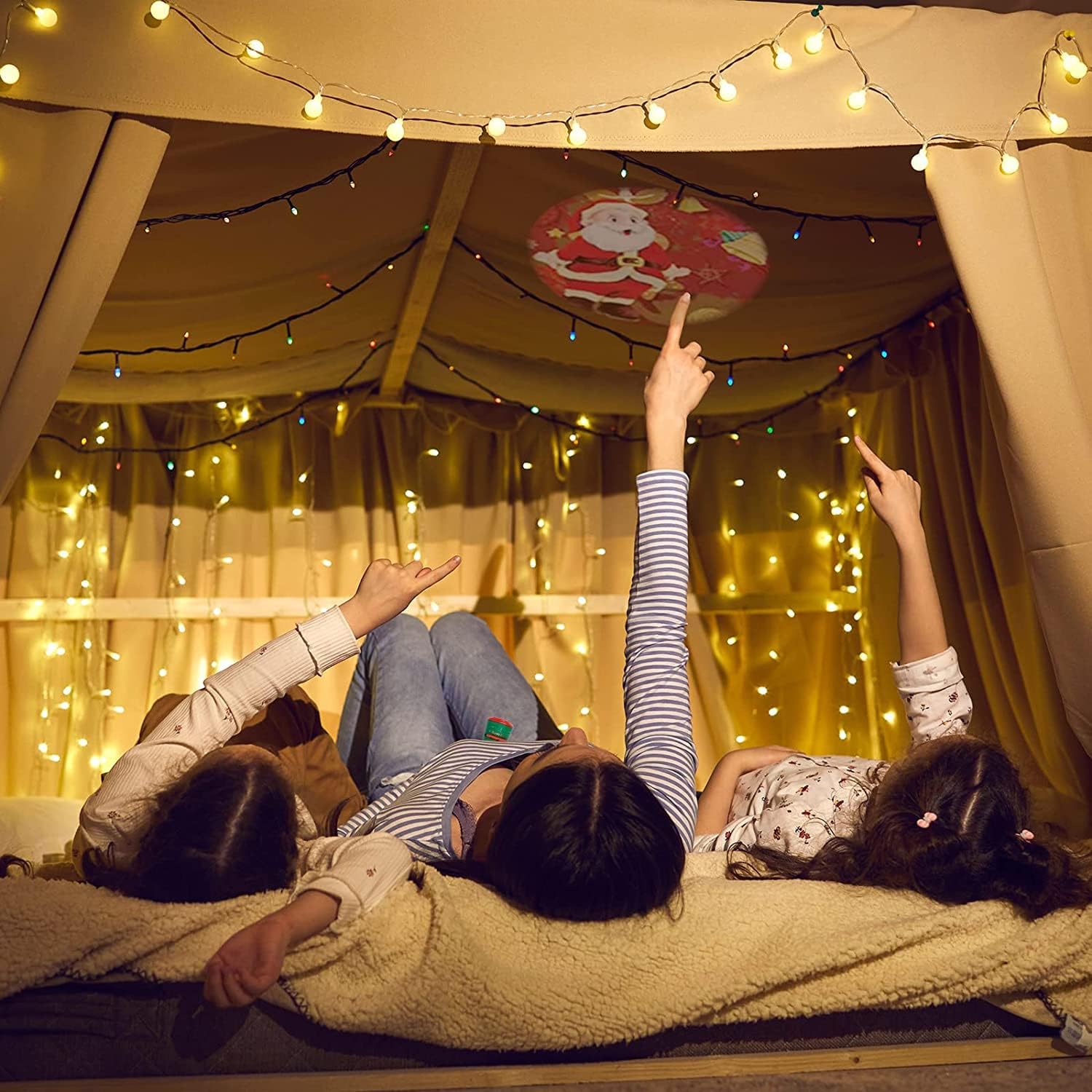 Kerst zaklamp projector | 24 beelden feest speelgoed kind