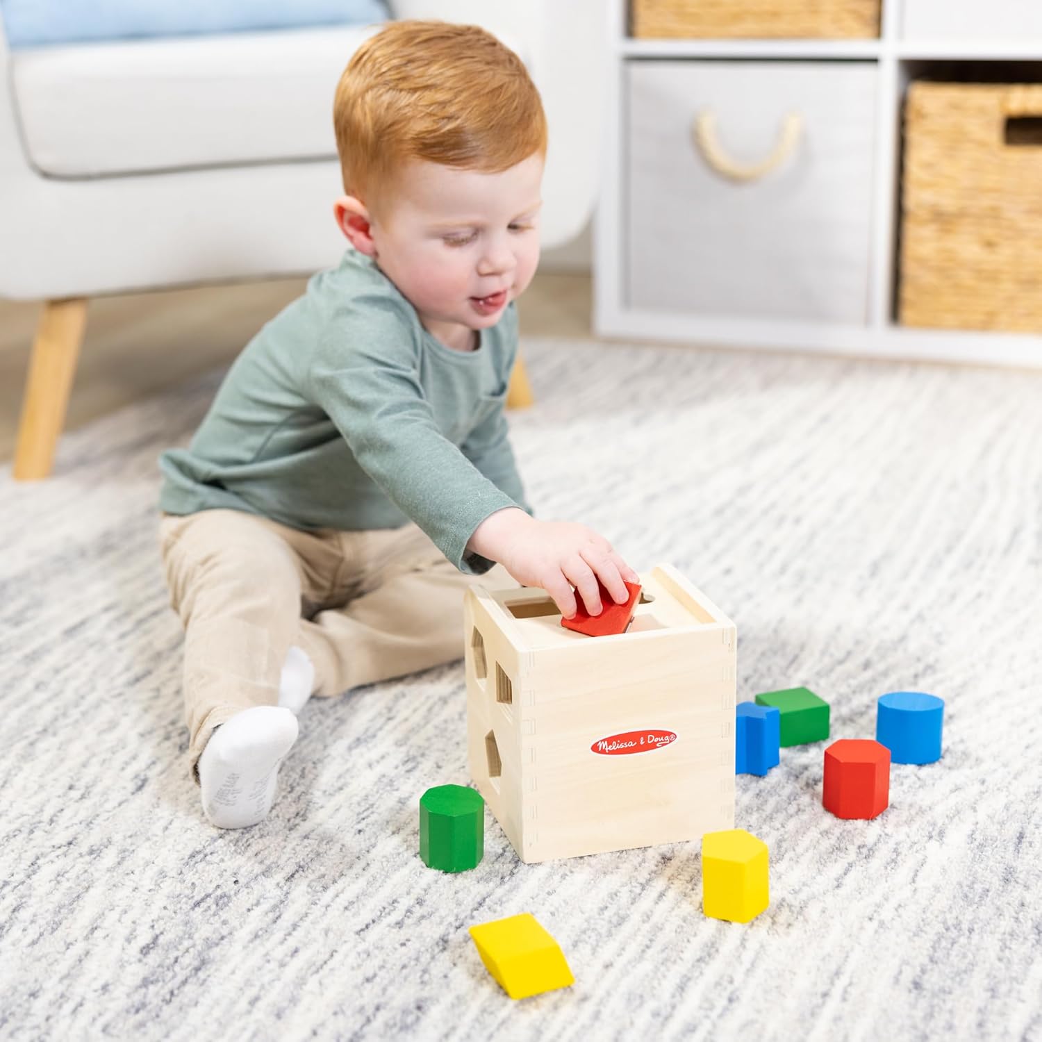 Montessori Houten Drukbord | 27 LED Lichten Sensorisch Speelgoed voor Peuters van 1-6 Jaar