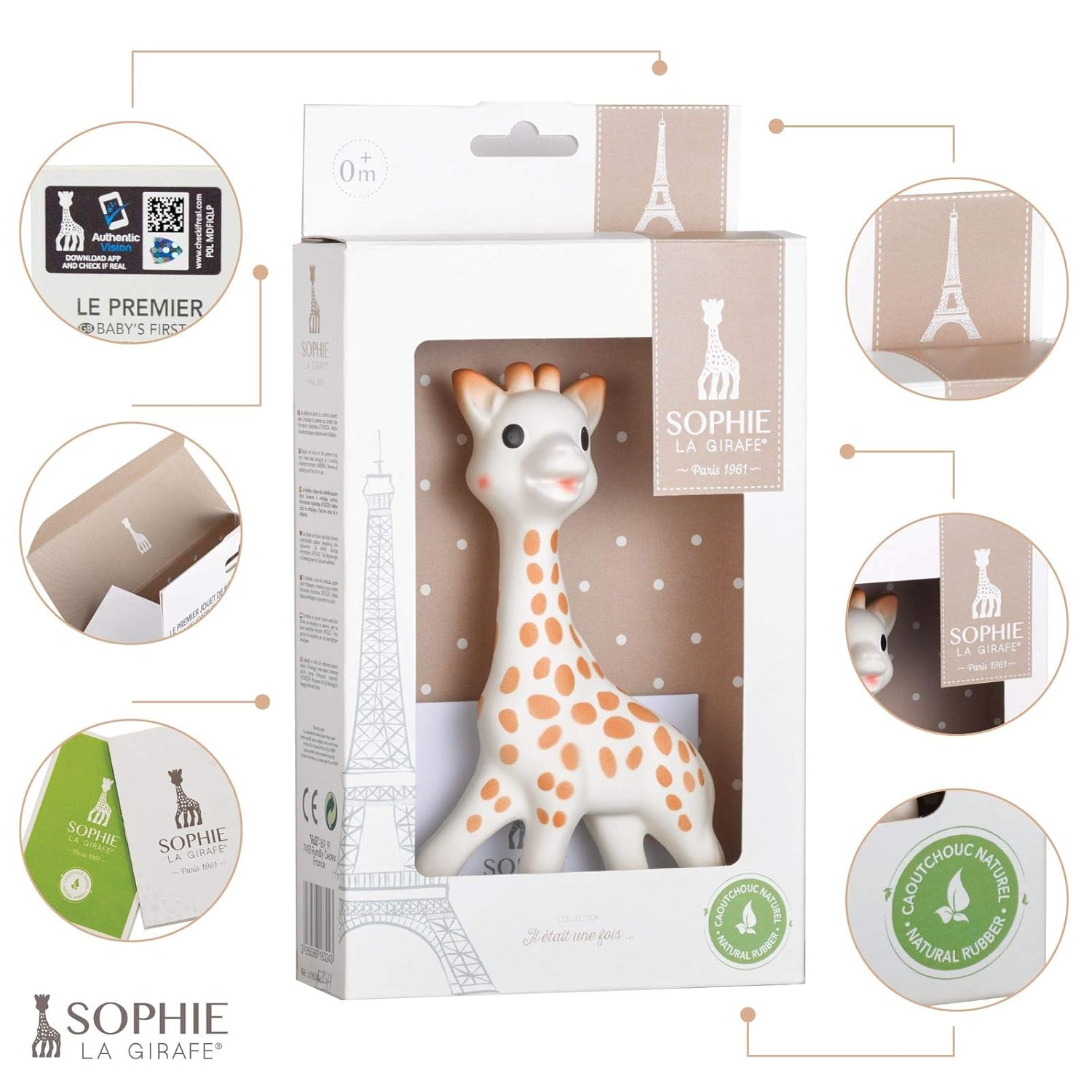 Giraffe Tandvlees Speelgoed voor Baby's | Dierenspeelgoed Bijtring voor Baby's 0+ Maanden