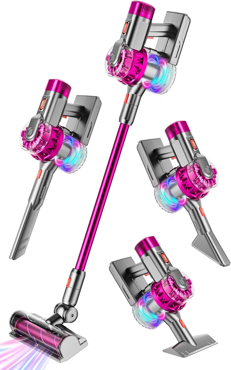 4-in-1 Kinderen Stofzuiger | Werkende speelgoedstofzuiger met licht & geluid