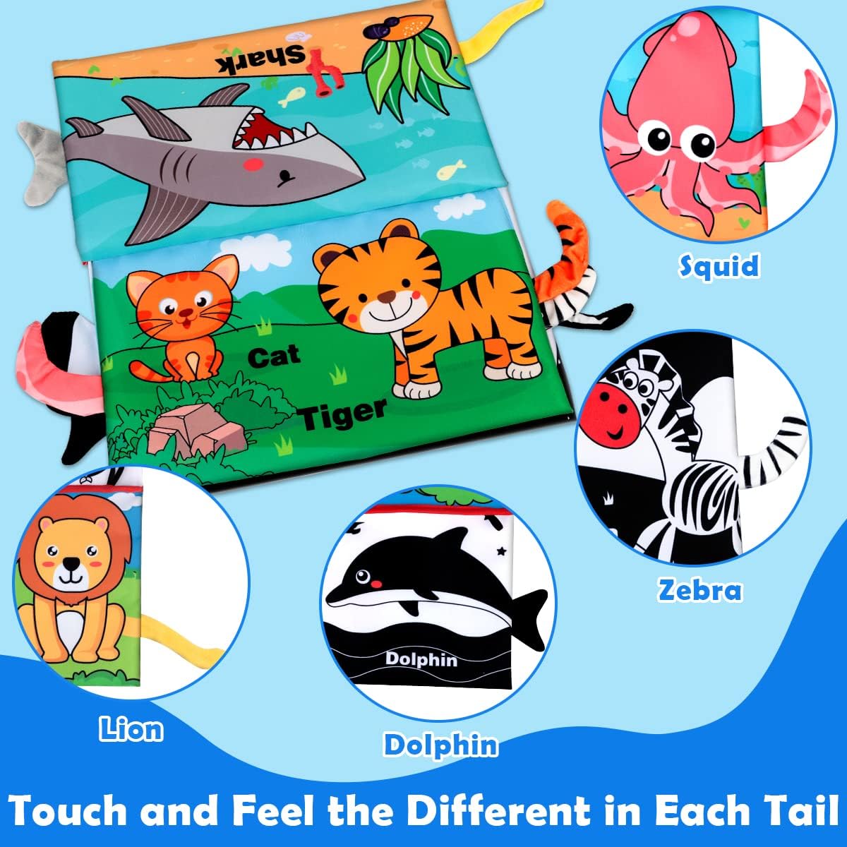 Baby speelgoed 0-6 mnd | tummy time spiegel & zwart-wit boek Montessori sensorisch