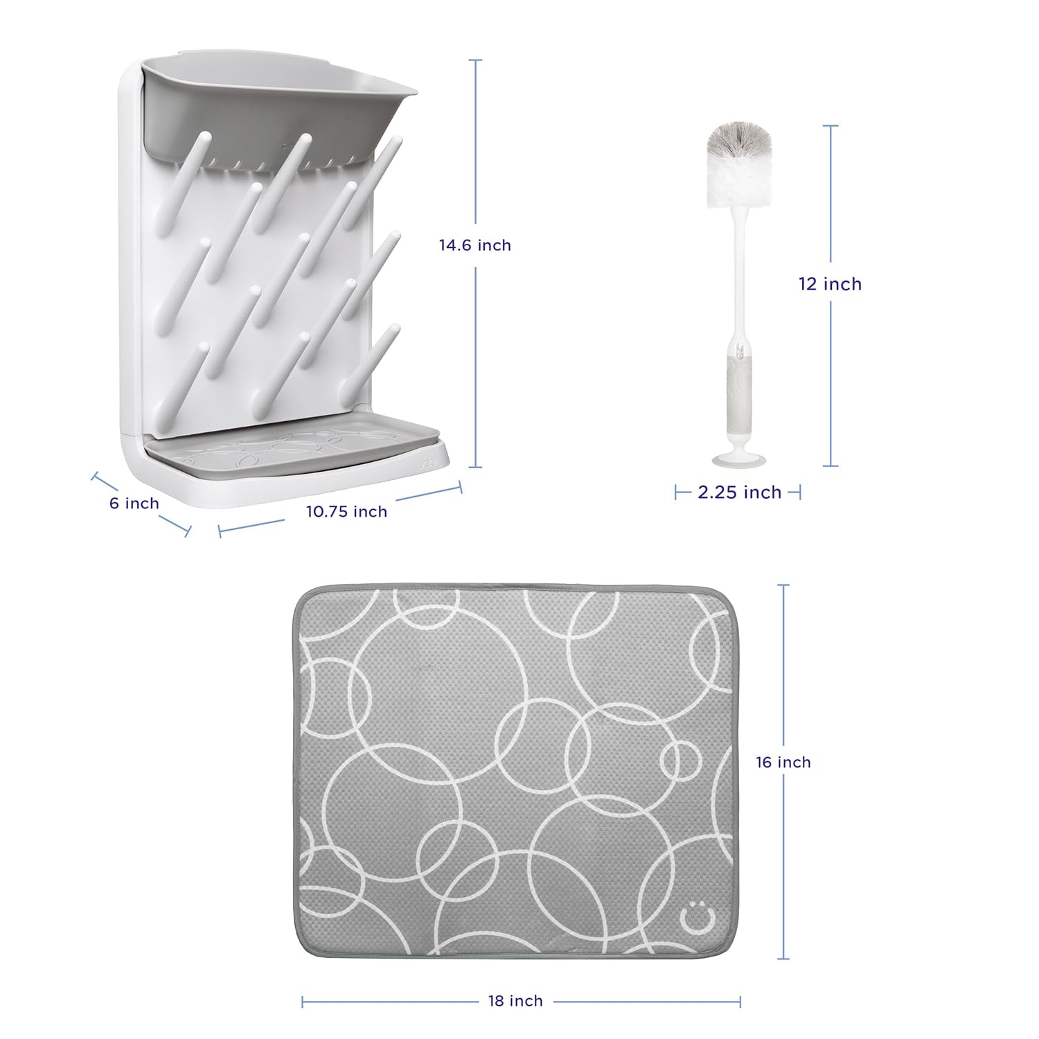 Verticale Flesdroogrek voor Baby's | Babyaccessoires Flesorganizer en Antislip Droogplank