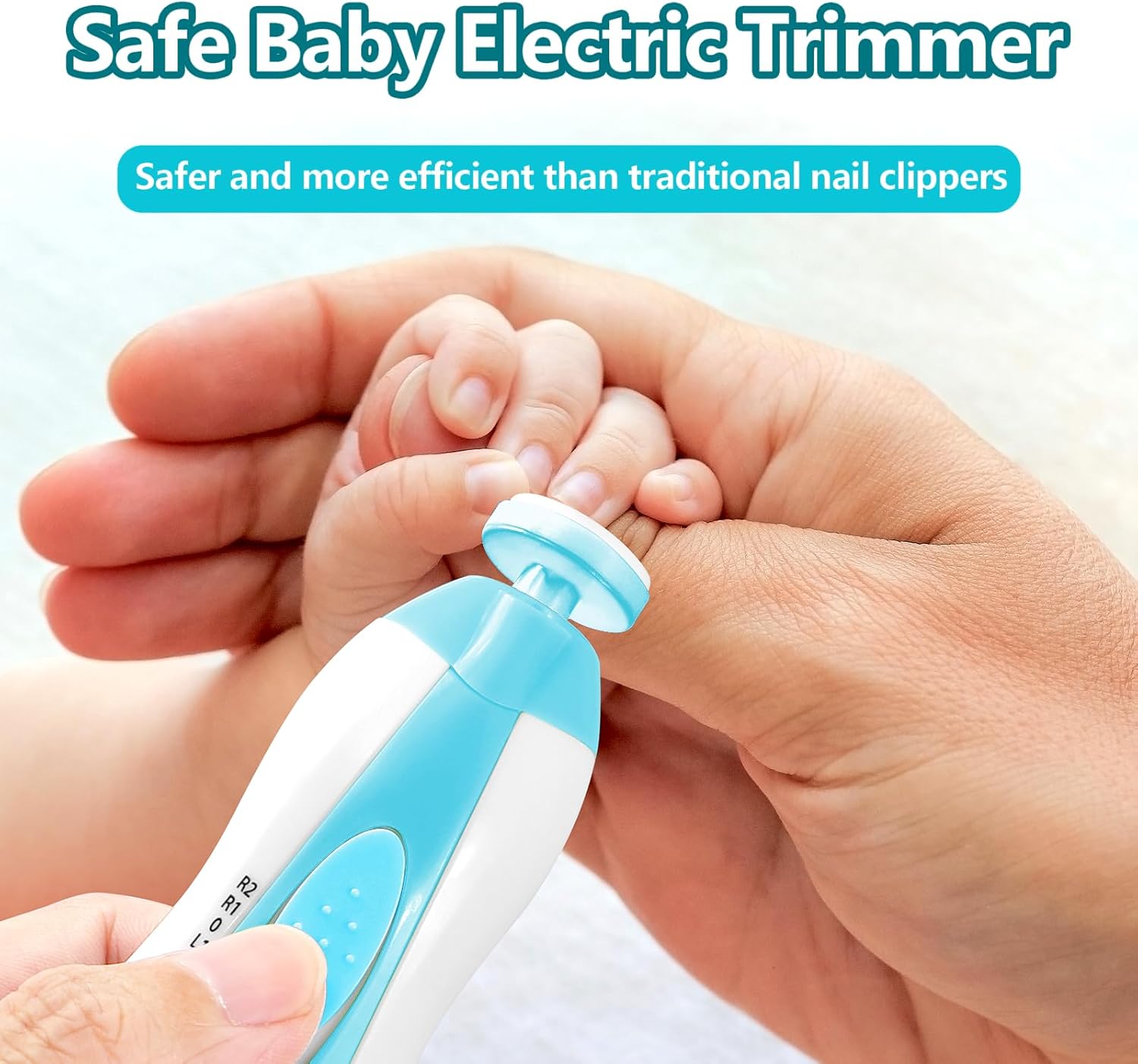 Elektrische baby nageltrimmer | 6-in-1 nagelvijl & manicure set voor baby en volwassenen