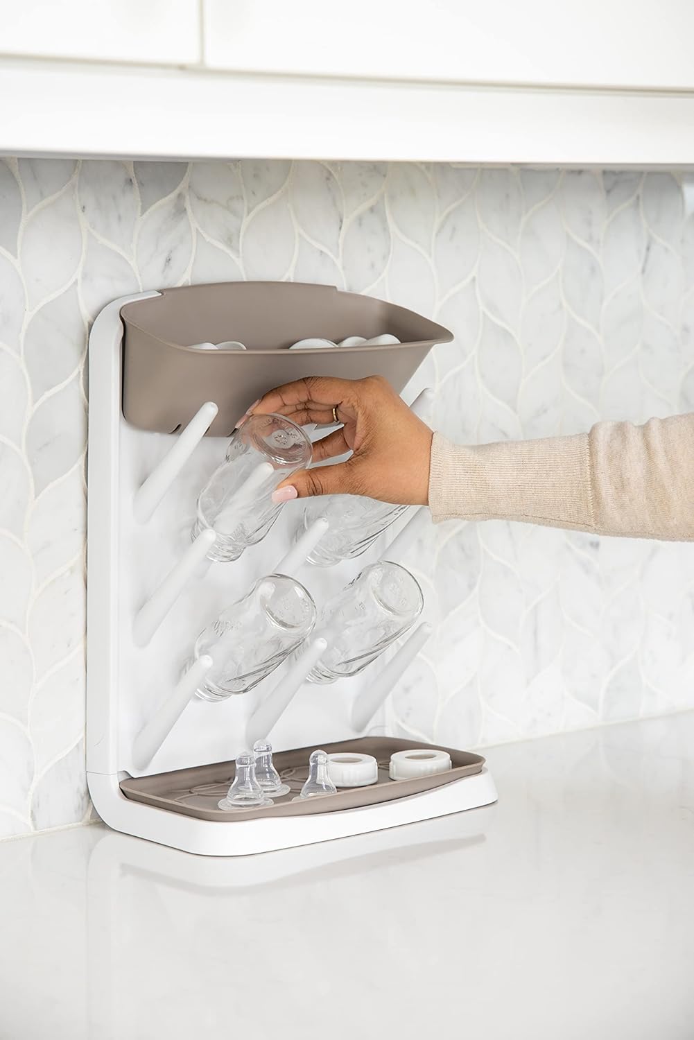 Verticale Flesdroogrek voor Baby's | Babyaccessoires Flesorganizer en Antislip Droogplank