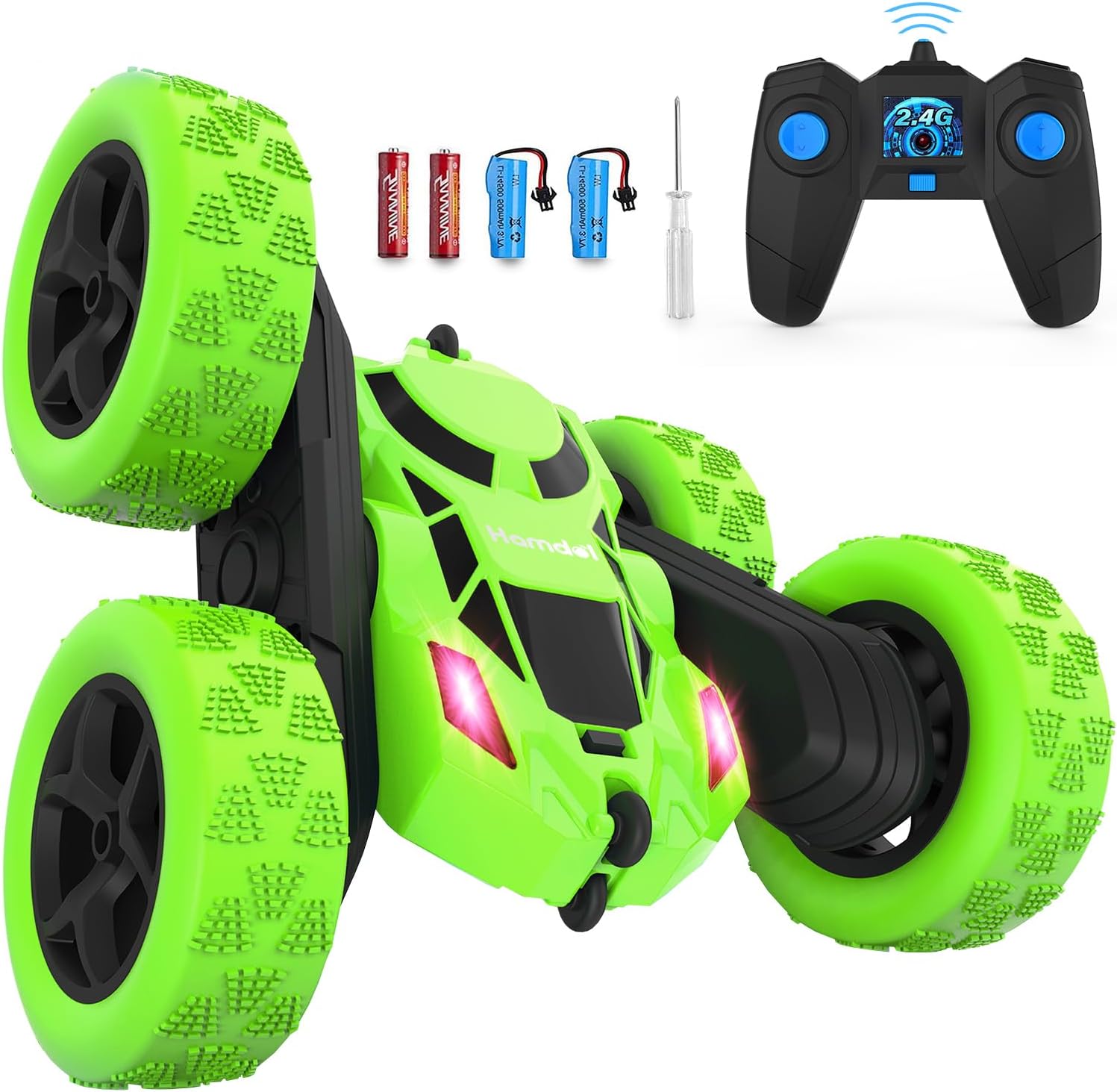RC Stuntauto Kinderen 360° Rotatie – 4WD Dubbelzijdige Afstandsbediening Racewagen met LED Verlichting – Oplaadbaar Speelgoed Jongens Meisjes 6-12 Jaar