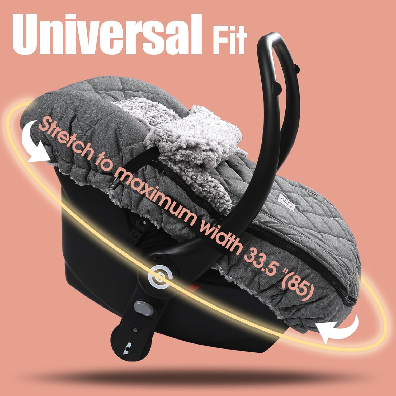 Winter Baby Autostoel Cover | Zipper Peep Window, Waterdicht & Warm voor Baby's Comfort | Universele Pasvorm