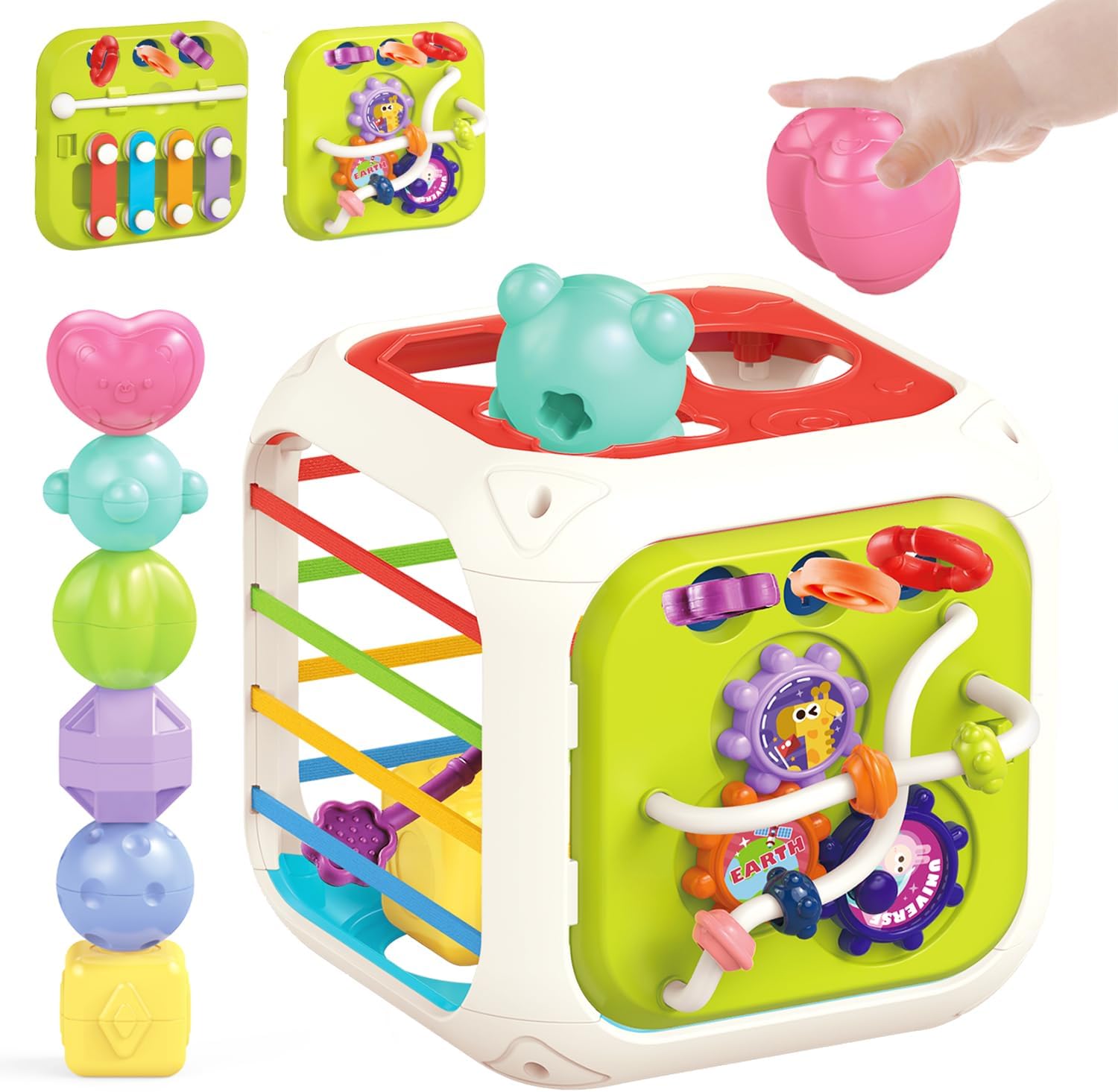 6-delige Montessori Vormsensorisch Speelgoed | Ontwikkeling Leren & Sorteren | Cadeau 12-24 Maanden