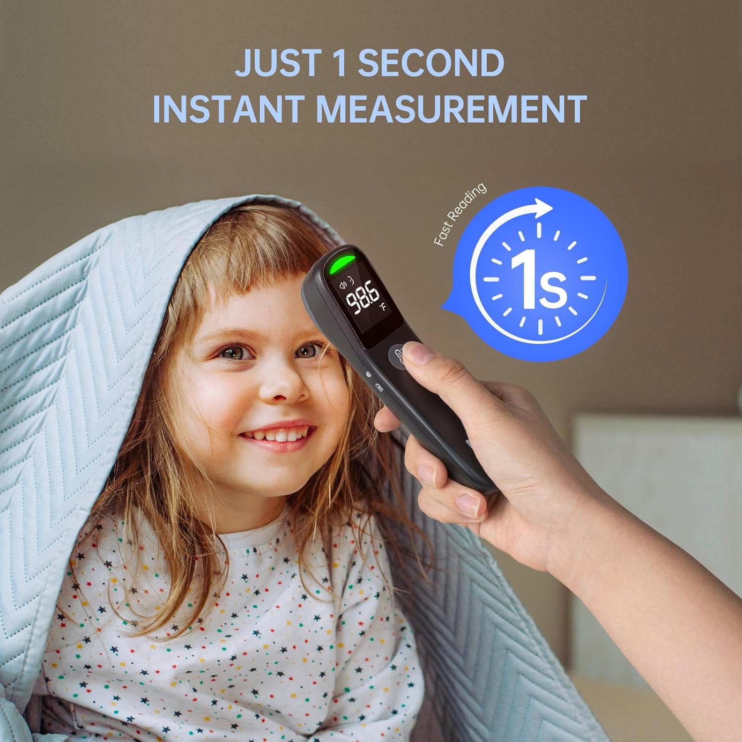 Contactloze Infrarood Digitale Thermometer | 2-in-1 Dual Mode Koorts-, Lichaams- en Oppervlaktethermometer voor Kinderen en Volwassenen