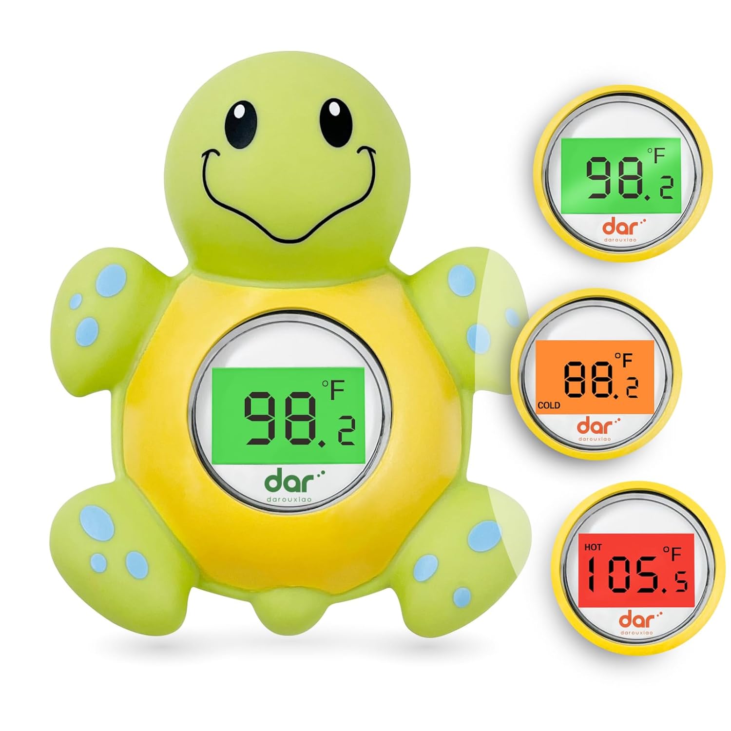 Baby badthermometer digitaal|Waterthermometer met 3 kleuren display en veiligheidswaarschuwing