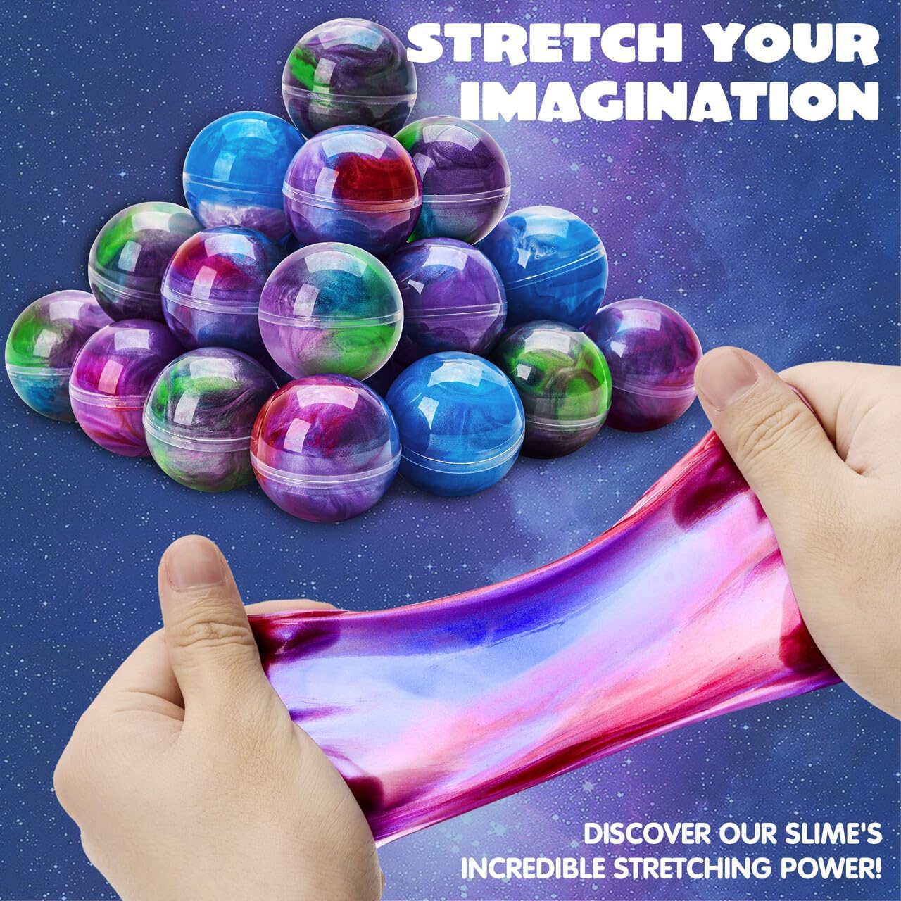 Slijm Party Favor – 24x Galaxy Slijmballen Anti-Stress Speelgoed Jongens & Meisjes