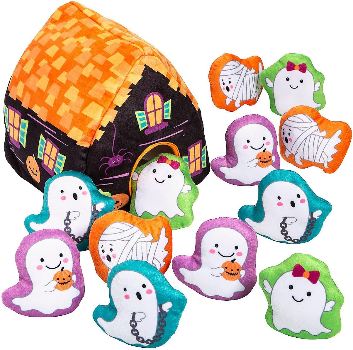 Griezelig spookhuis knuffel set | 13-delig Halloween plezier