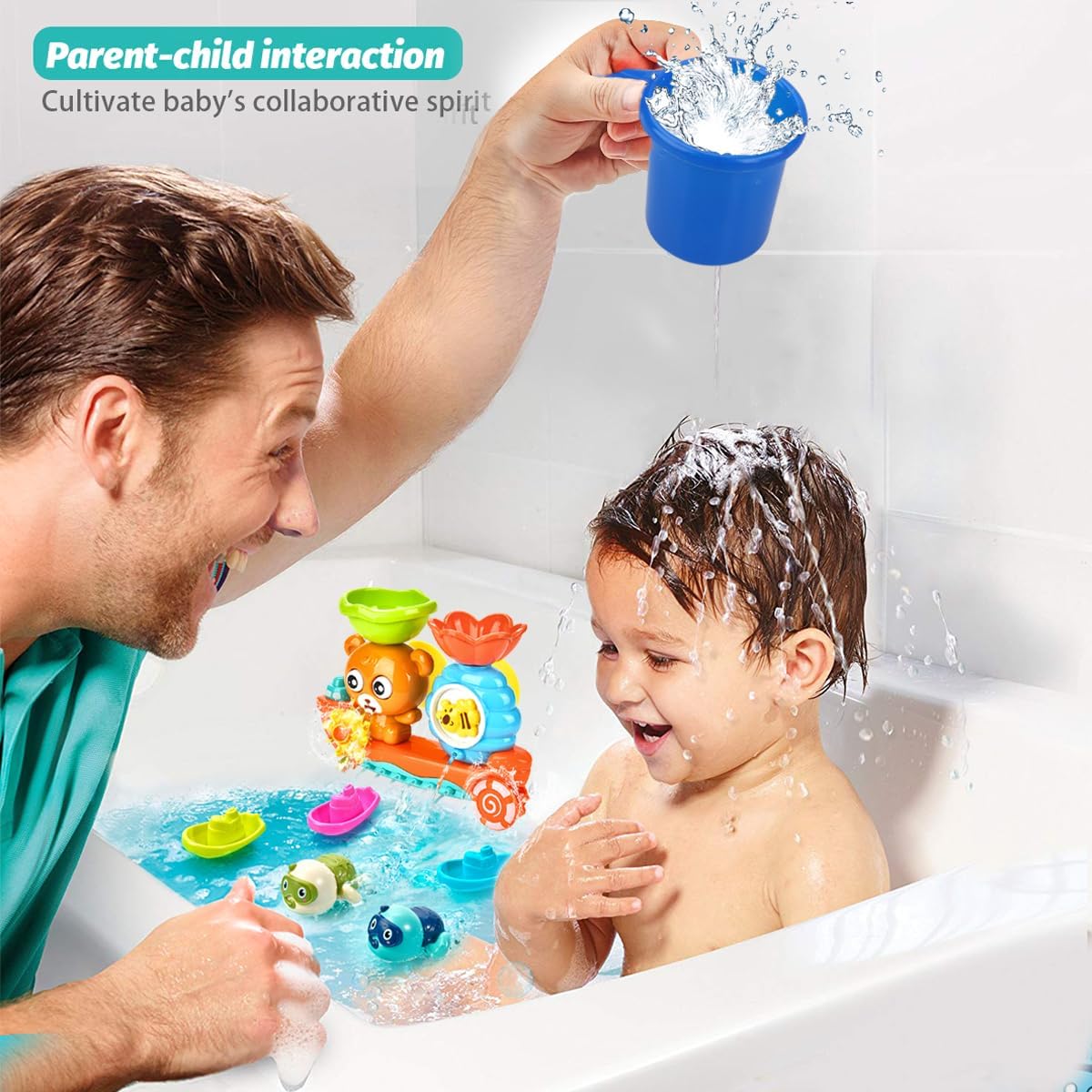 Schattige Dieren Badkuip Speelgoed | Waterbad Speelgoedset voor Peuters 1 2 3 4 Jaar Jongens Meisjes