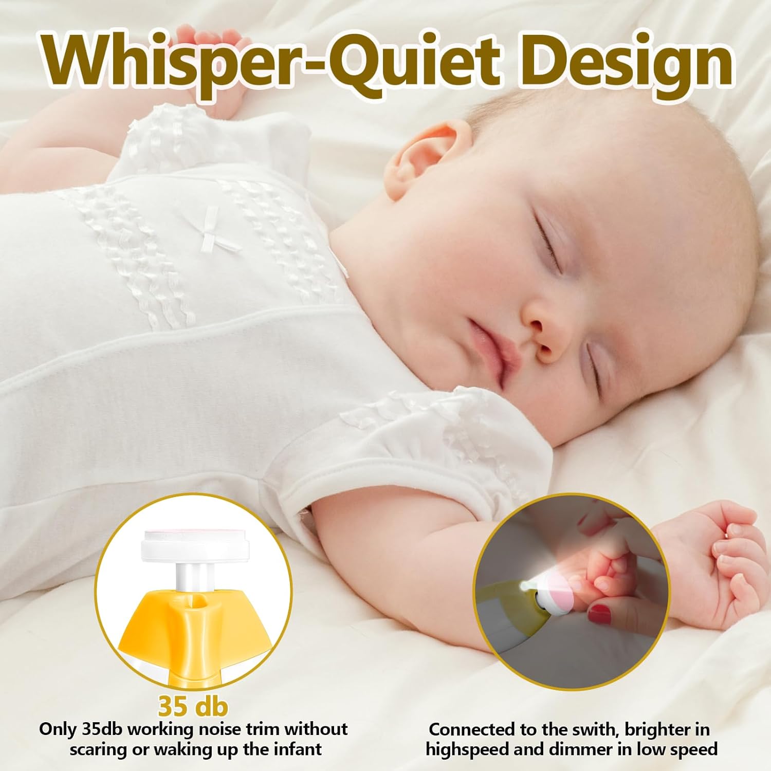 Elektrische baby nageltrimmer | 6-in-1 nagelvijl & manicure set voor baby en volwassenen