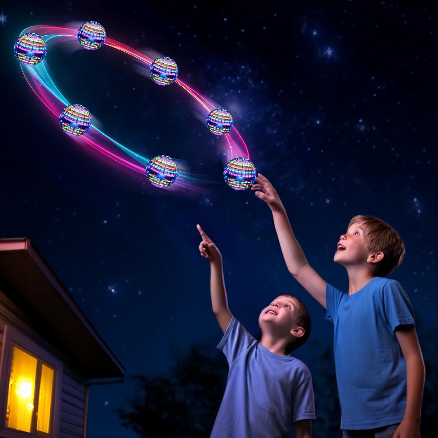 Vliegende Orb Bal – Magische Zwevende Boemerang Drone met LED Licht | Speelgoed voor Jongens & Meisjes van 6-12 Jaar