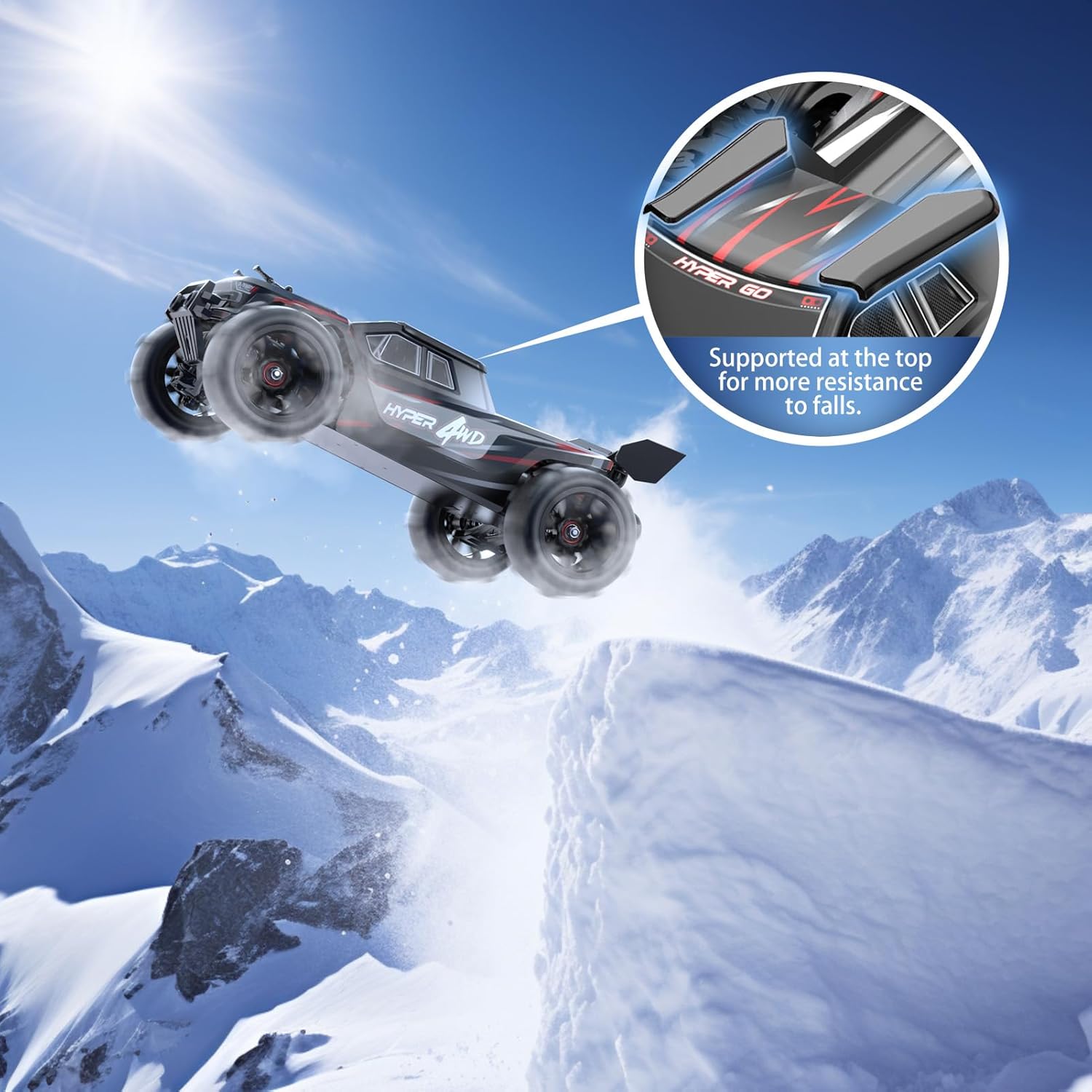 1/14 Borstelloze RC Auto voor Volwassenen | 50mph Hoge Snelheid Off-Road RC Truck | Waterdichte 4X4 Elektrische Voertuig | Extreme Prestaties Truggy