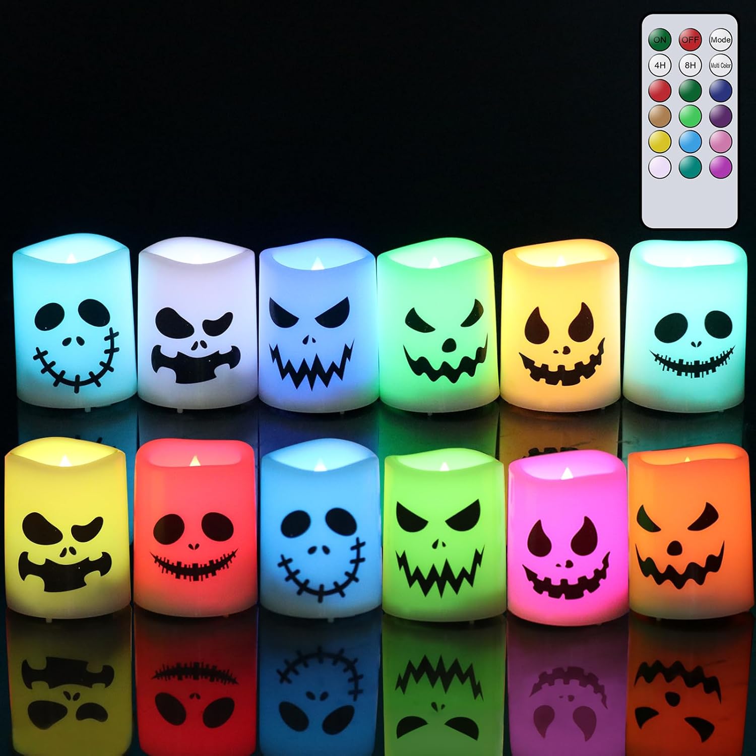 6 stuks LED kaarsen met afstandsbediening | Halloween decoratie zonder vlam