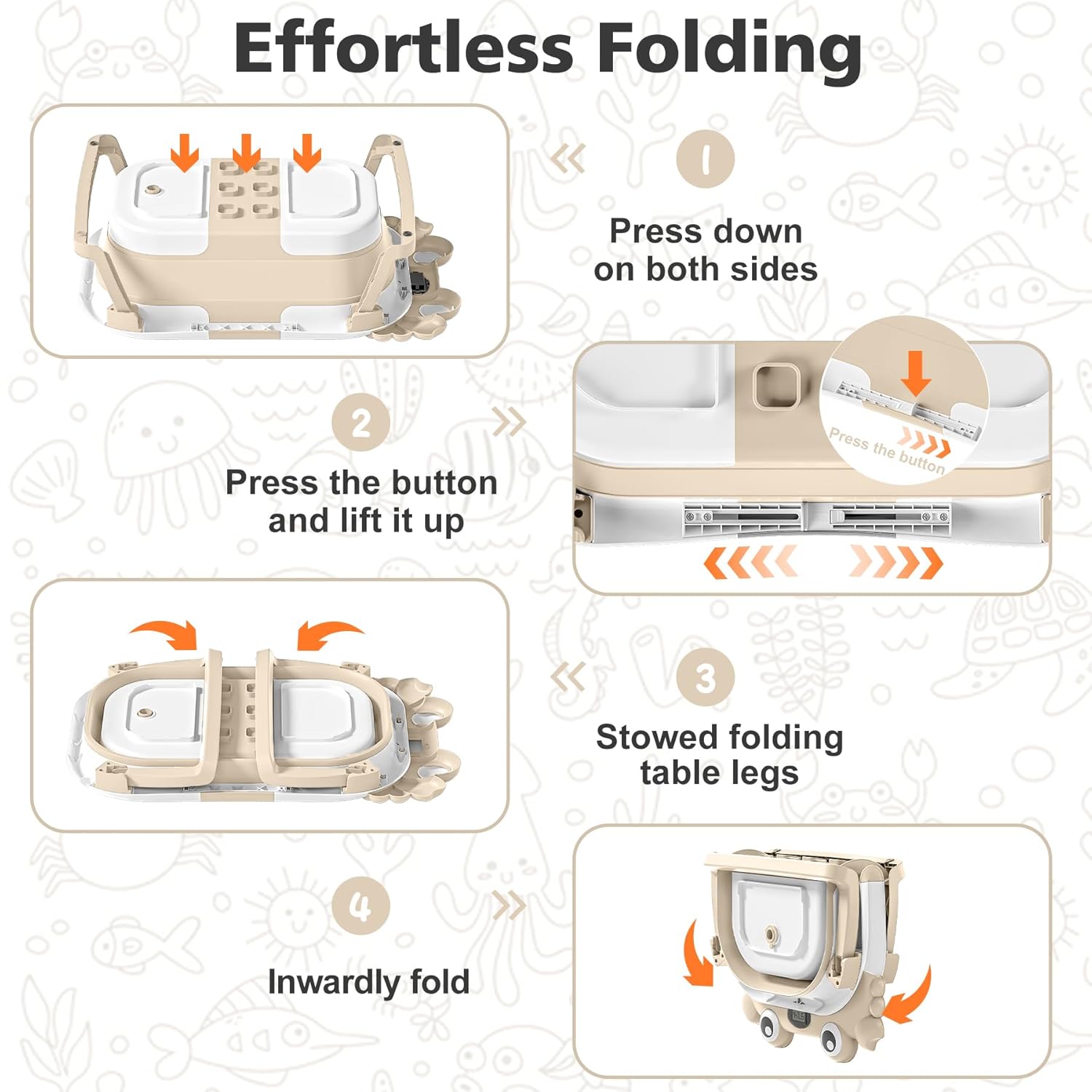 Inklapbaar babybad met thermometer | draagbaar opvouwbaar reisbad 0-36 maanden