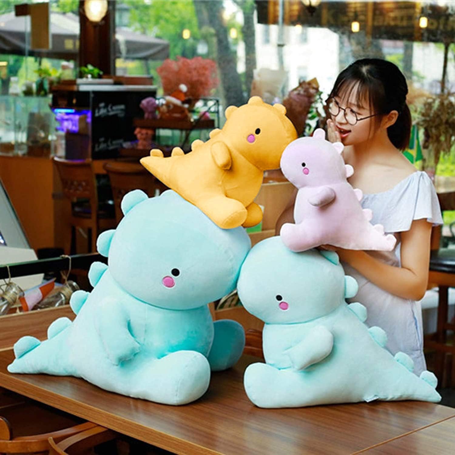 Schattige Dinosaurus Knuffels | Pluche Pop Zacht Dier Dino Knuffeldier voor Kinderen