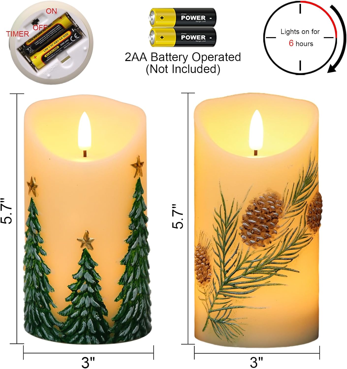 6 stuks LED kaarsen met afstandsbediening | Halloween decoratie zonder vlam