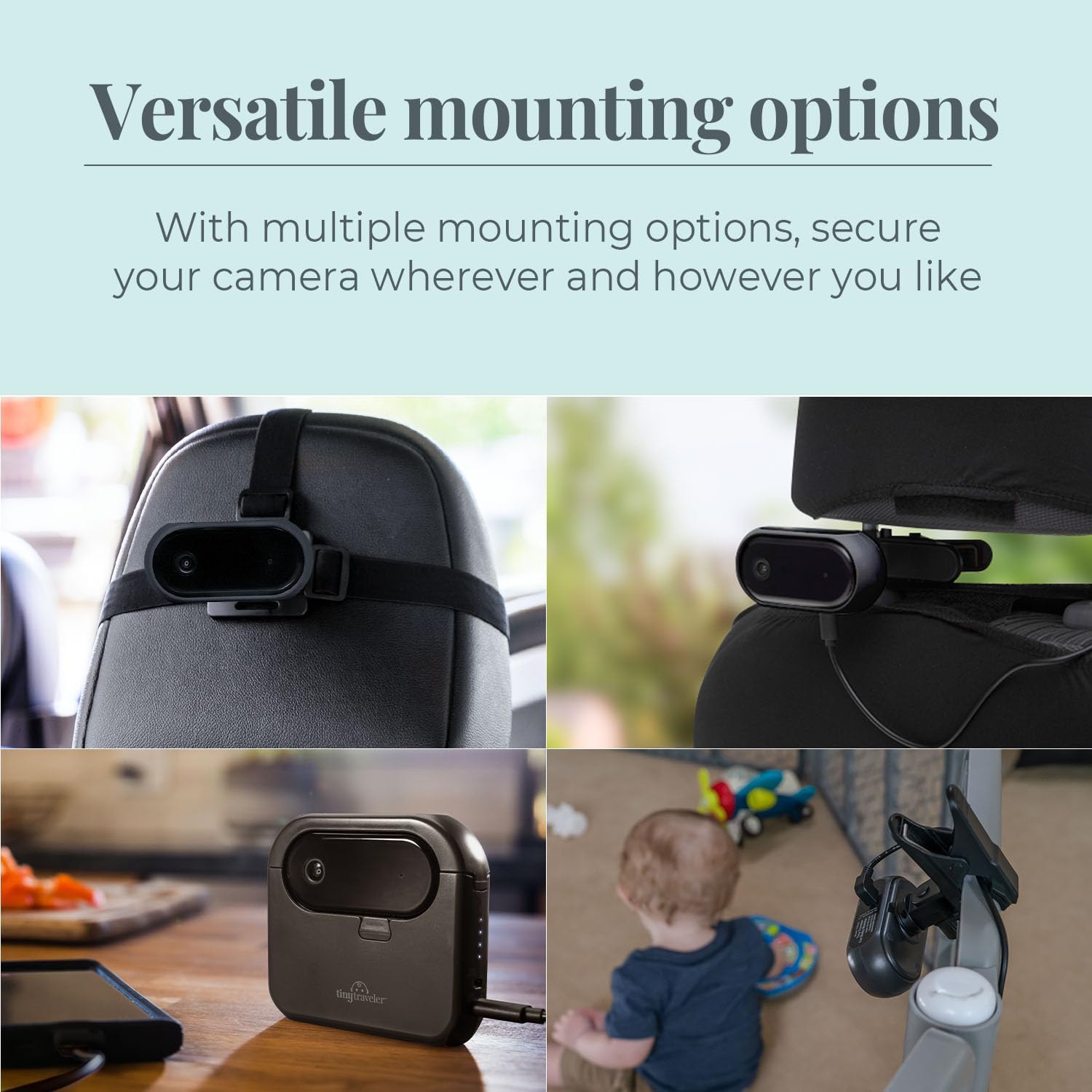 Babyfoon met 5" Scherm HD 720p, nachtzicht en reistas | Ideaal voor autoritten met USB-opladen en 4 uur batterijduur