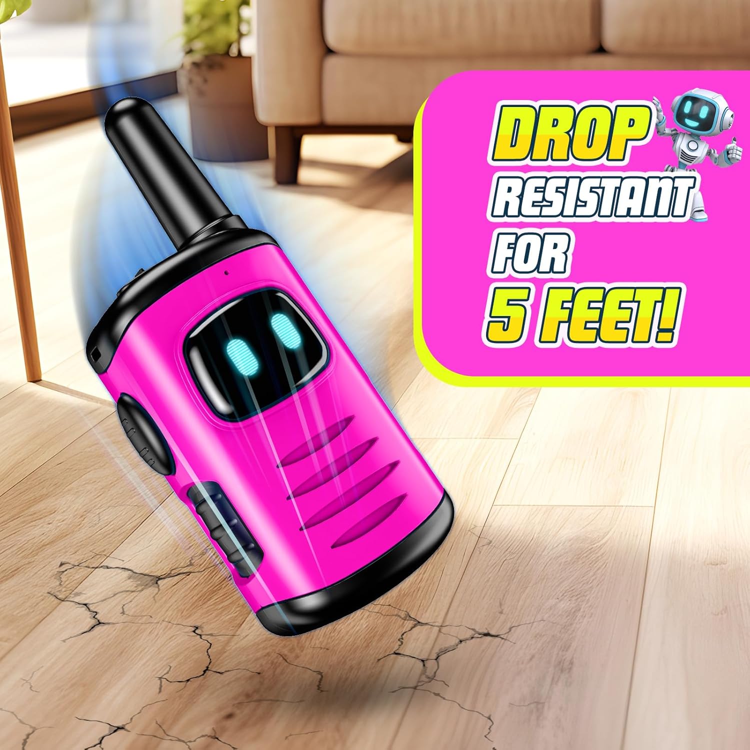 Mini Robot Walkie Talkies | 2-Pack | Cadeau voor Jongens 3–8 Jaar | Binnen & Buiten