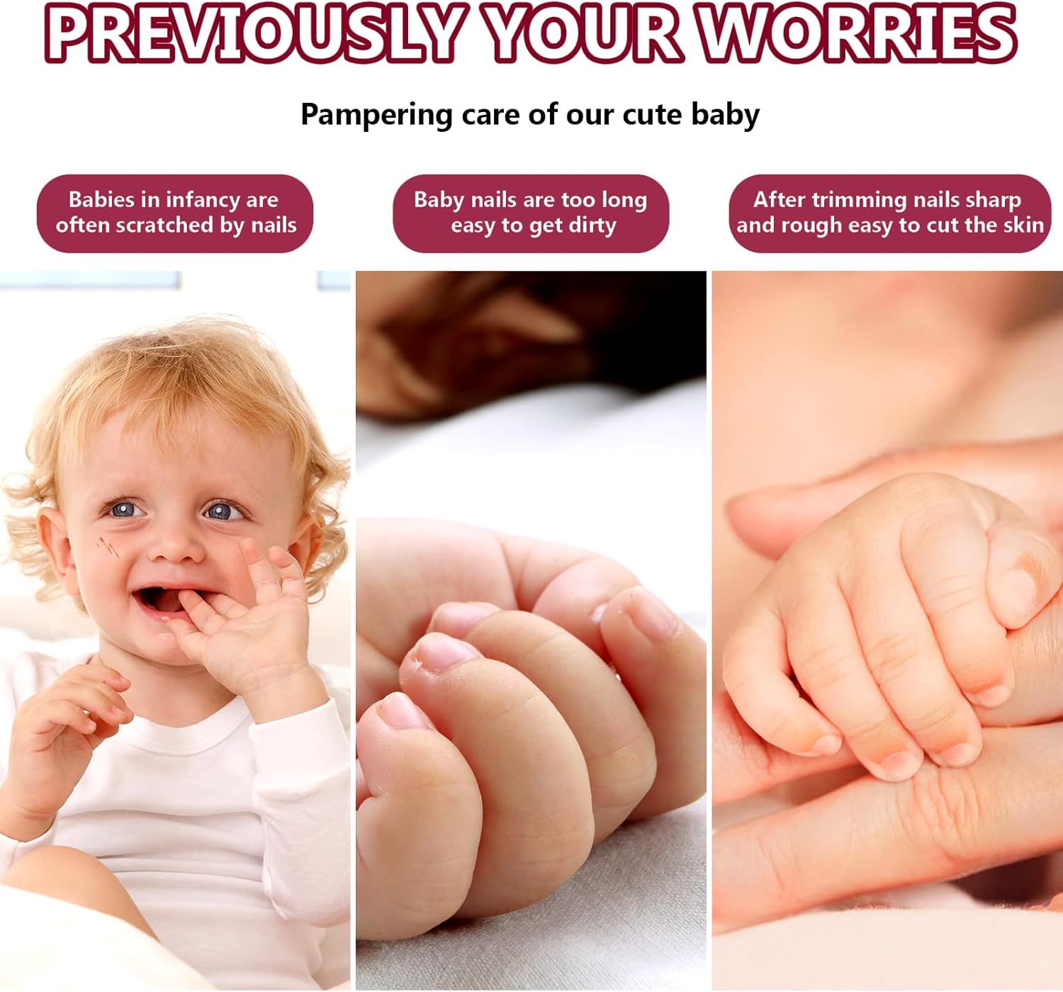 Elektrische baby nageltrimmer | 6-in-1 nagelvijl & manicure set voor baby en volwassenen