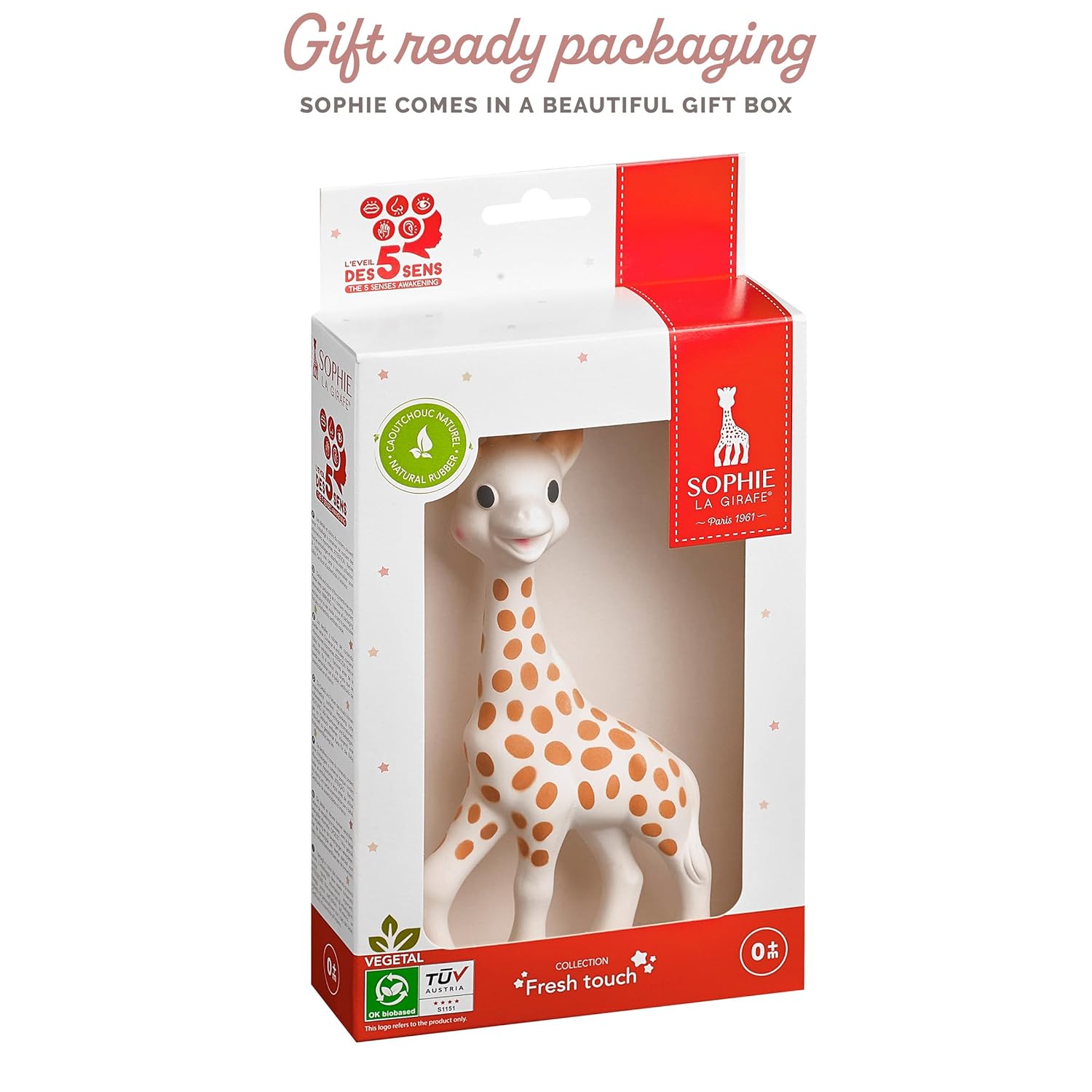 Giraffe Tandvlees Speelgoed voor Baby's | Dierenspeelgoed Bijtring voor Baby's 0+ Maanden