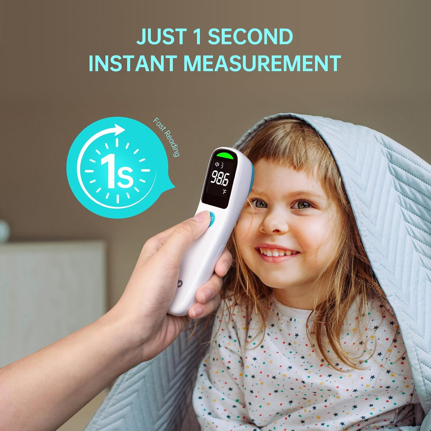 Contactloze Infrarood Digitale Thermometer | 2-in-1 Dual Mode Koorts-, Lichaams- en Oppervlaktethermometer voor Kinderen en Volwassenen