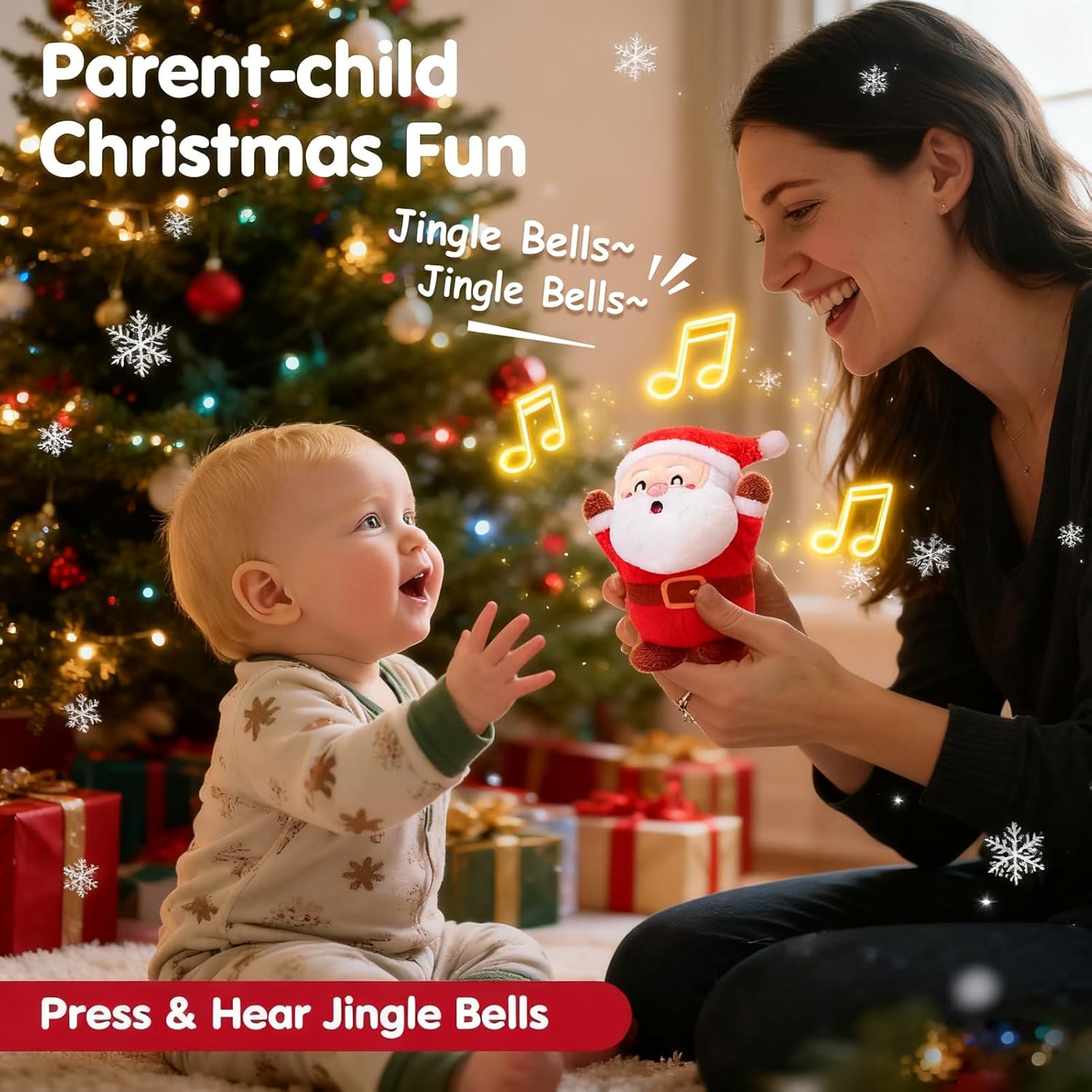 Baby kerst speelgoed set | Muzikaal & sensorisch 7-delig