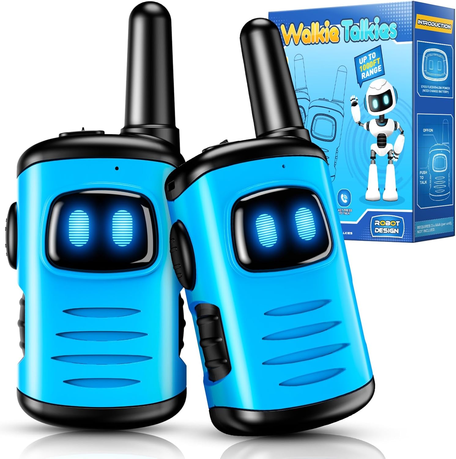 Walkie Talkie Speelgoed Voor Jongens: Mini Robot Walkie Talkies (Set Van 2), Halloween, Kerstmis, Verjaardagscadeaus Voor Jongens Van 3-8 Jaar, Geschikt Voor Kamperen En Buitenspellen