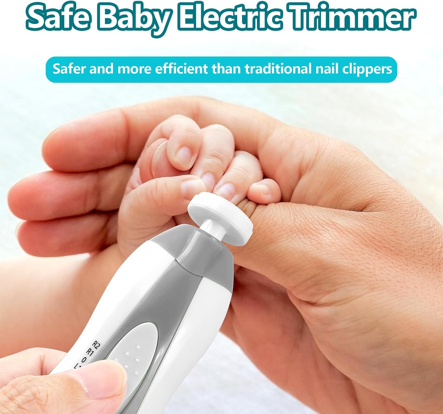 Elektrische baby nageltrimmer | 6-in-1 nagelvijl & manicure set voor baby en volwassenen