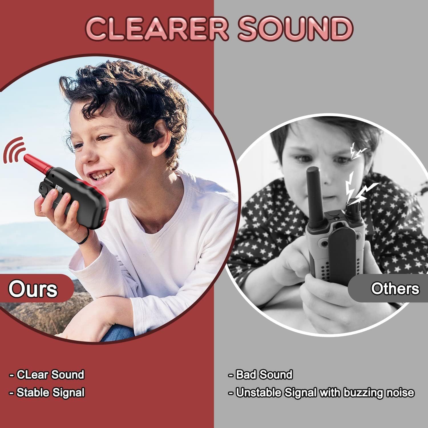 Walkie Talkies Kinderen | 22 Kanalen & LCD Zaklamp | 2-Way Radio Speelgoed 3-12 Jaar, Bereik 3 km