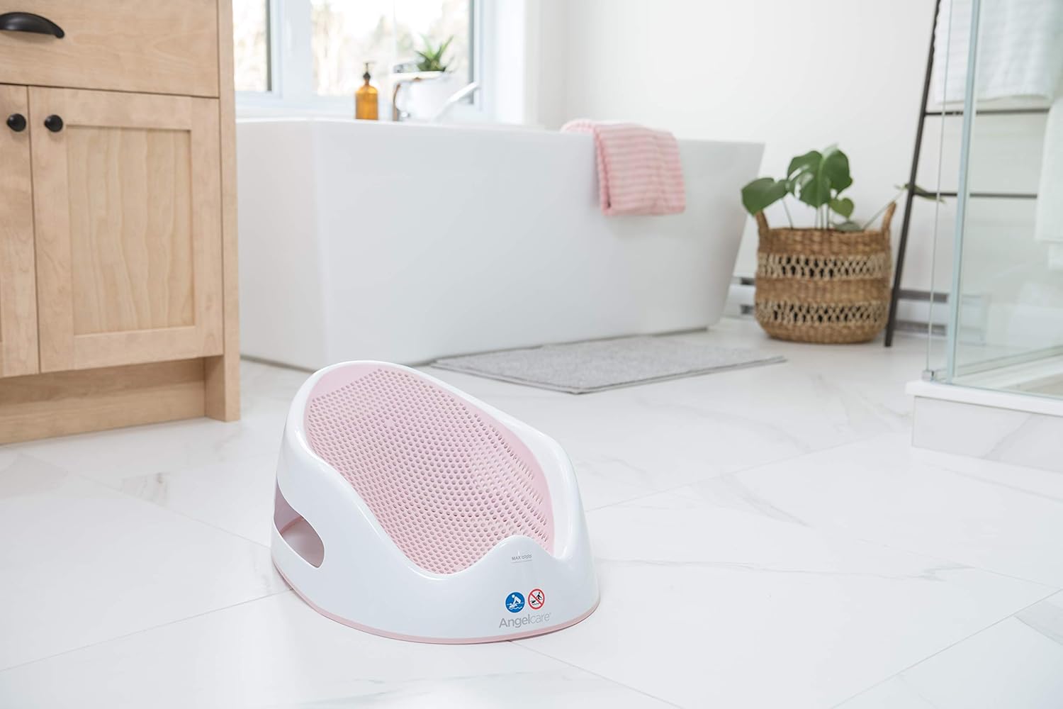 Baby Badsteun (Grijs) – Voor Baby’s tot 6 Maanden