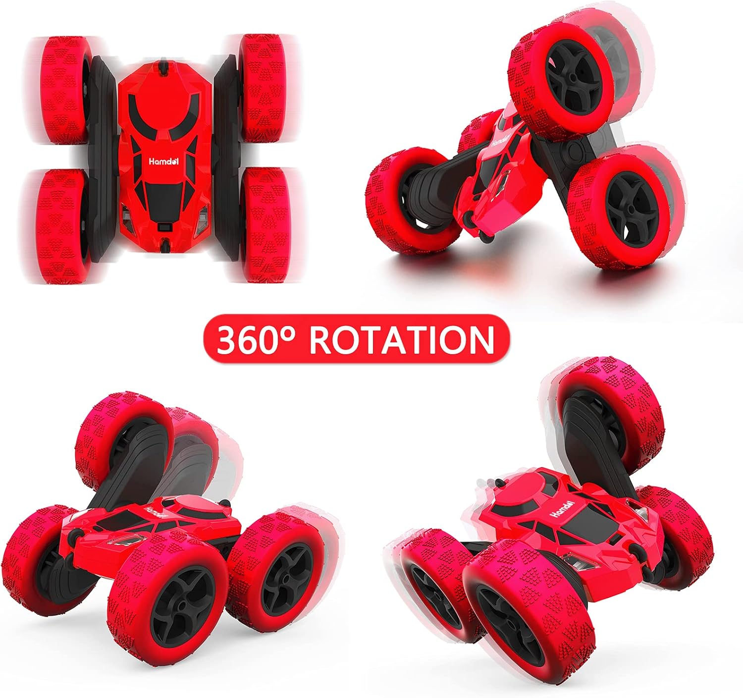RC Stuntauto Kinderen 360° Rotatie – 4WD Dubbelzijdige Afstandsbediening Racewagen met LED Verlichting – Oplaadbaar Speelgoed Jongens Meisjes 6-12 Jaar