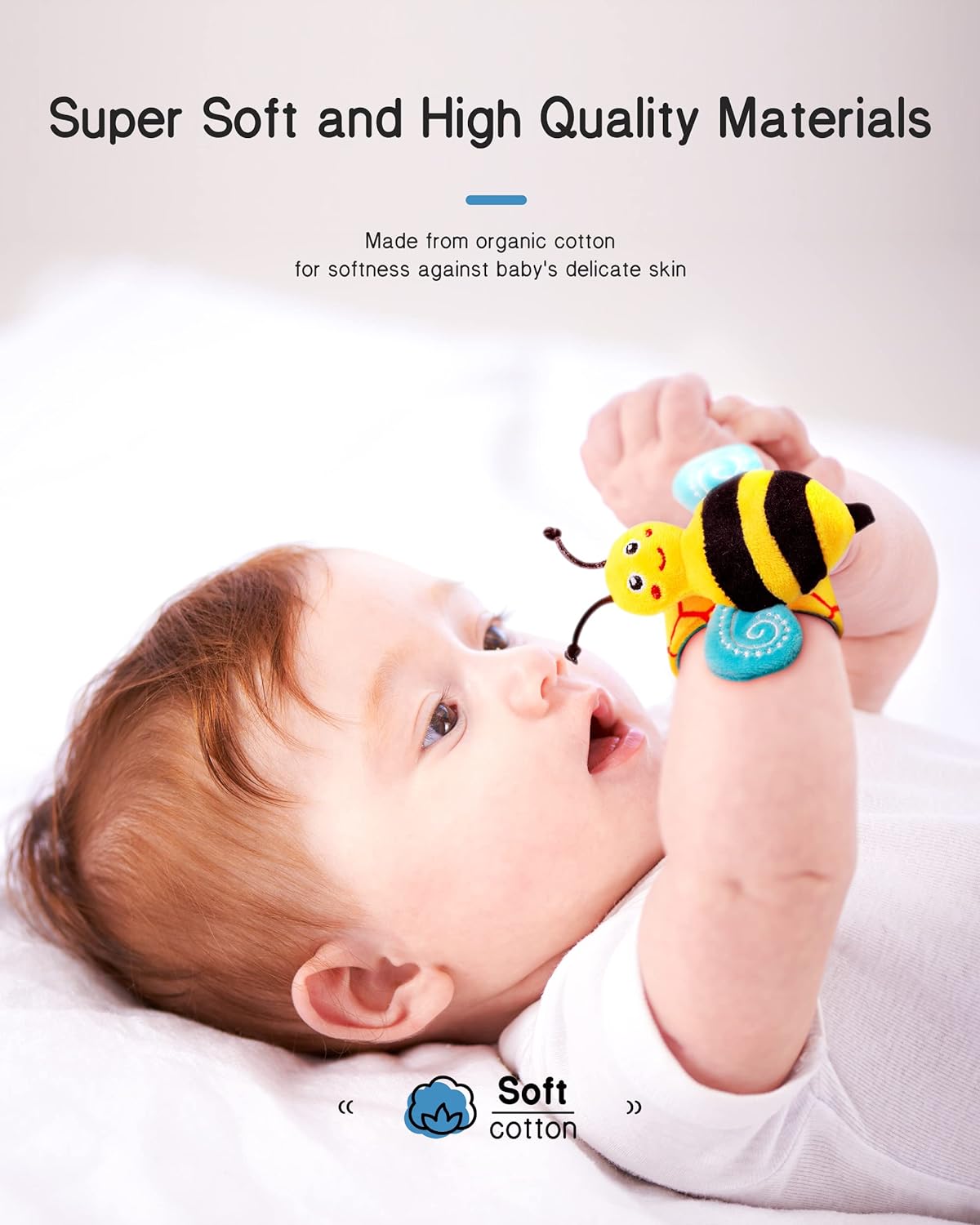 Baby Pols- en Sokken Rammelaar Voetvinder Set | Bug Series Sensorisch Speelgoed Voor Baby 0-12 Maanden