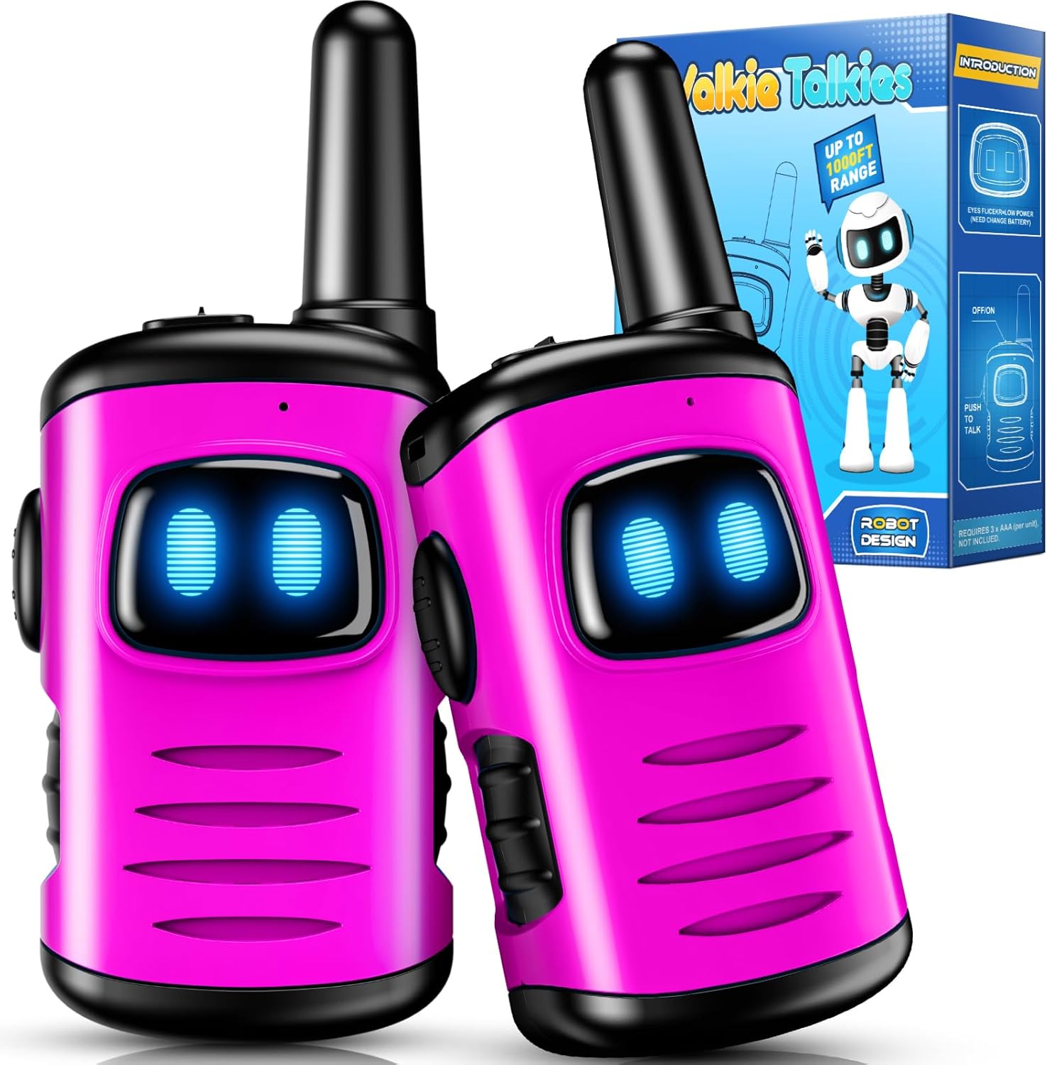 Mini Robot Walkie Talkies | 2-Pack | Cadeau voor Jongens 3–8 Jaar | Binnen & Buiten