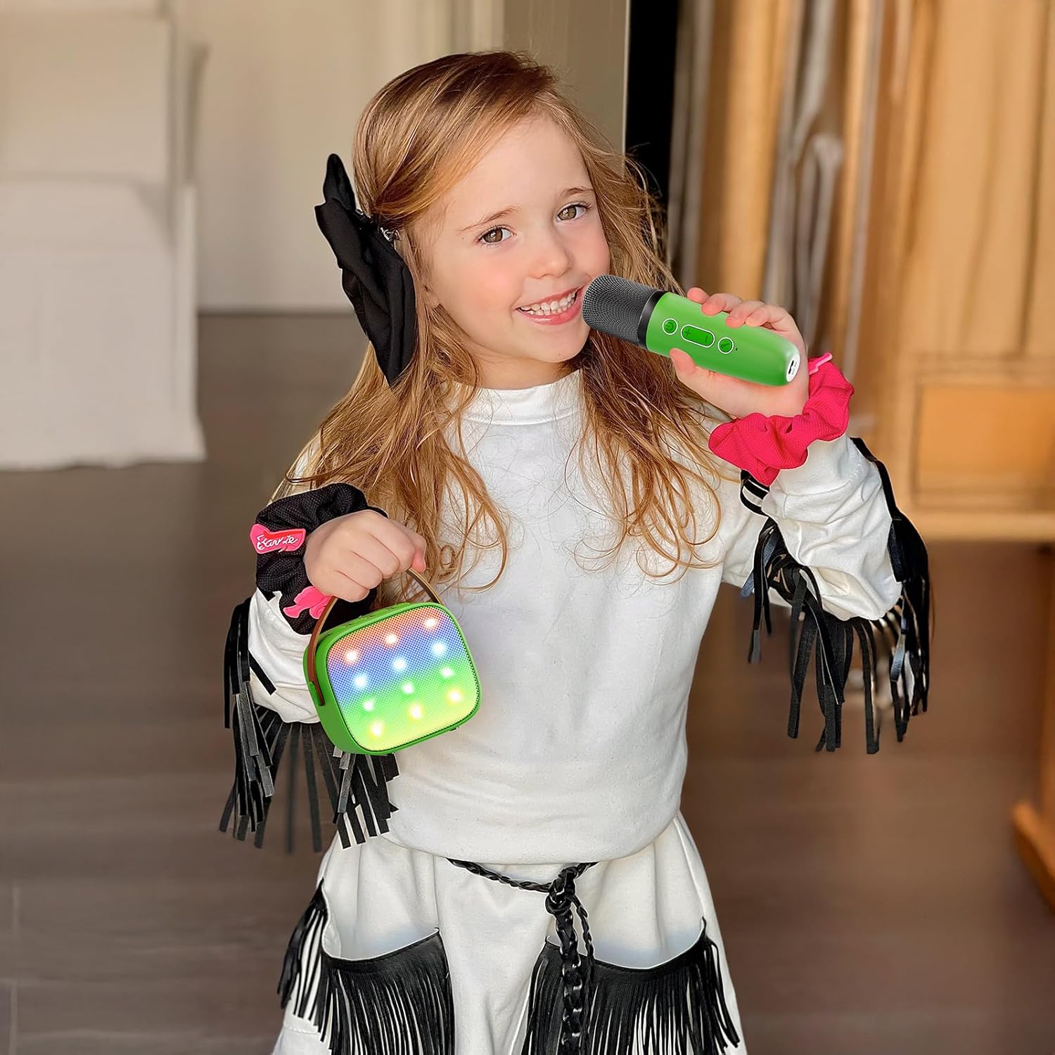 Mini karaoke machine | Bluetooth speaker met 2 draadloze microfoons