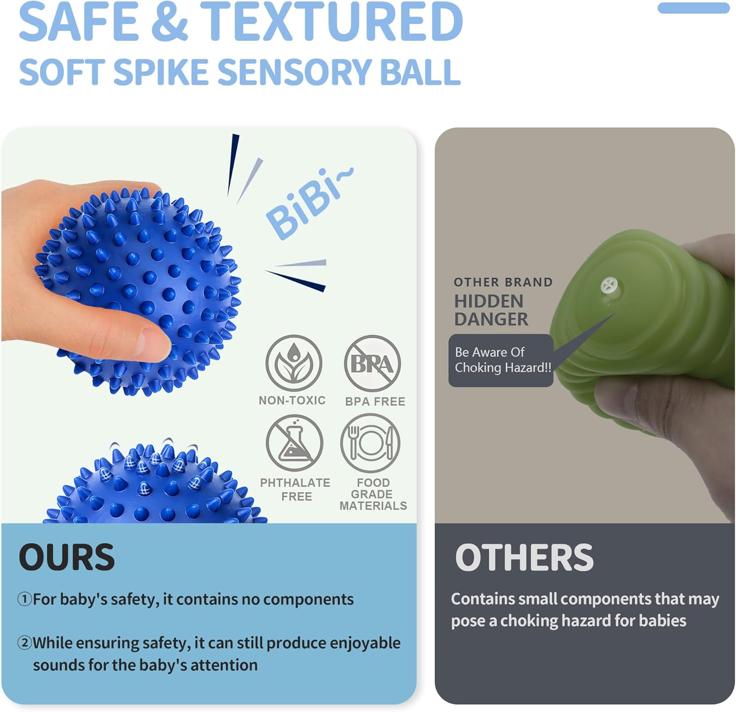 Sensorische Ballen voor Baby’s | Felgekleurde Zachte Textuurbal Set Montessori Speelgoed voor Baby’s van 6-12 Maanden