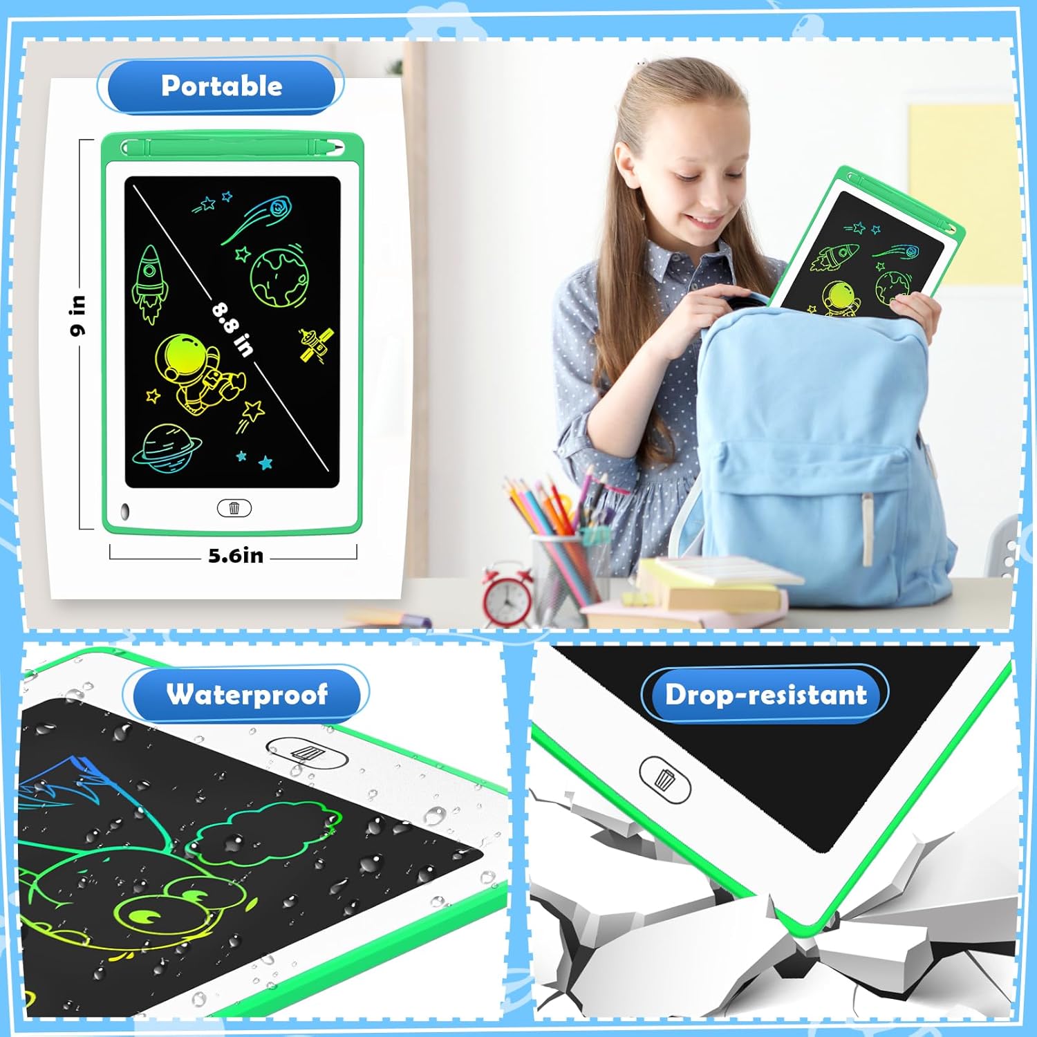4-pack LCD Tekentablet | 8,5” Doodle Board 3–8 Jaar