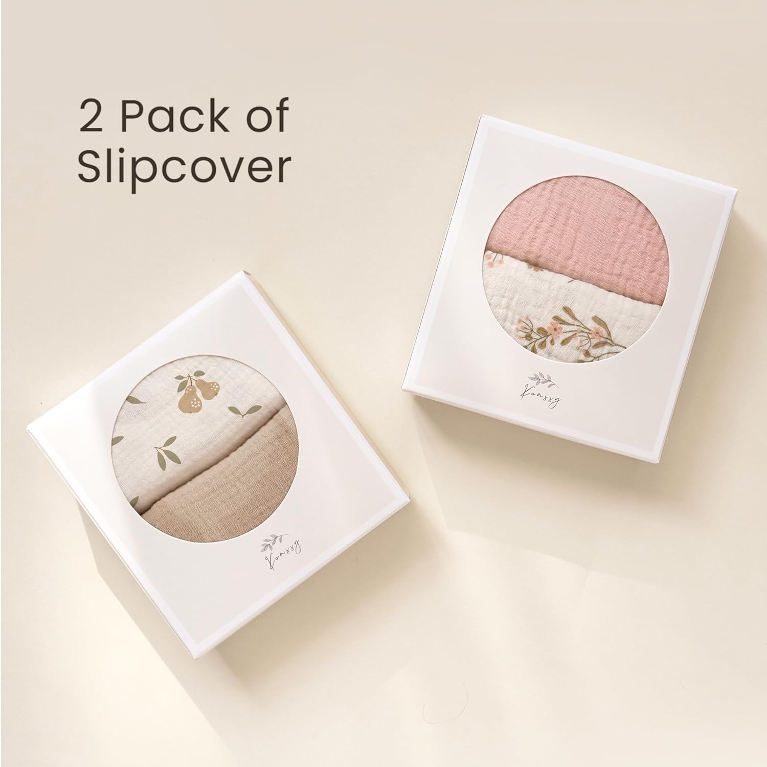 2 Pack Baby Lounger Overtrek | Zachte en Ademende Lounger Overtrek voor Pasgeborenen