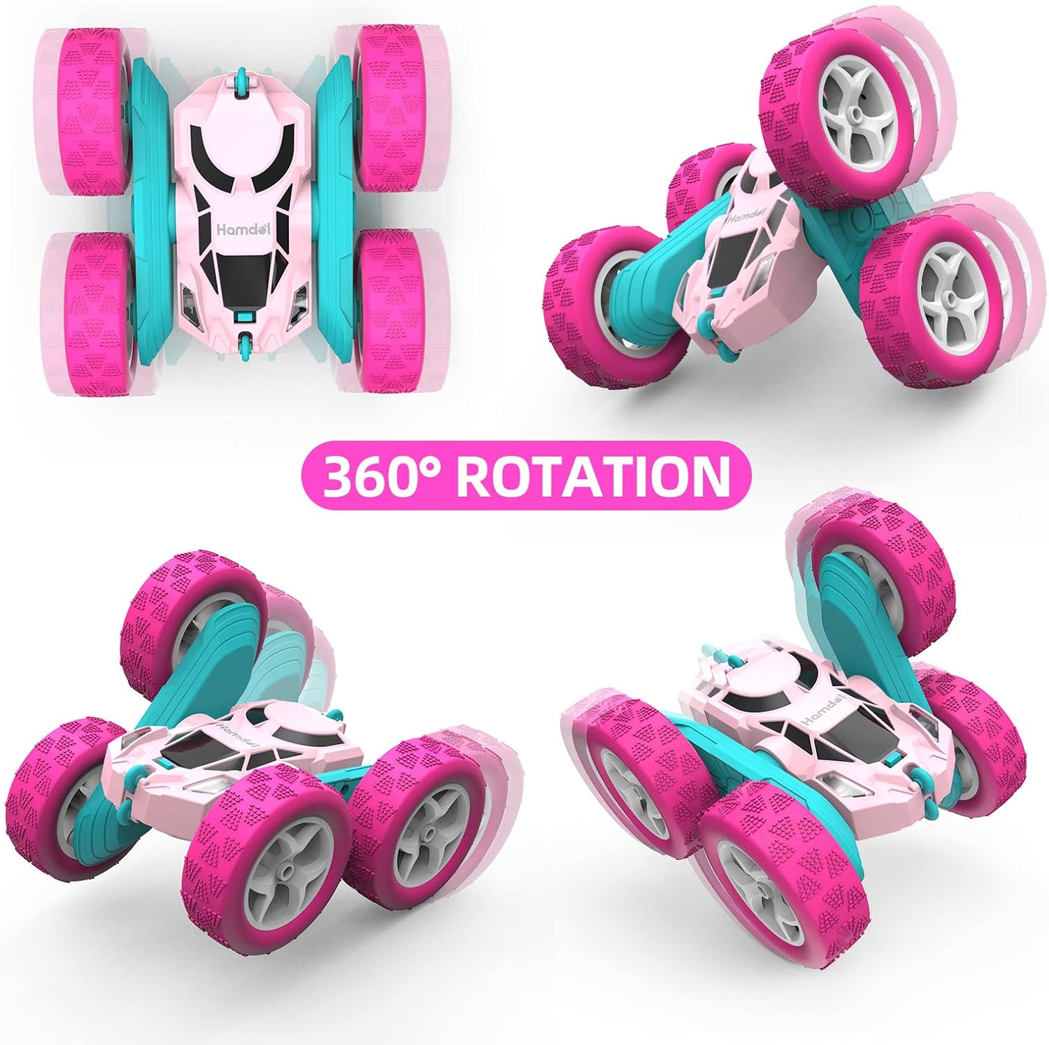 RC Stuntauto Kinderen 360° Rotatie – 4WD Dubbelzijdige Afstandsbediening Racewagen met LED Verlichting – Oplaadbaar Speelgoed Jongens Meisjes 6-12 Jaar