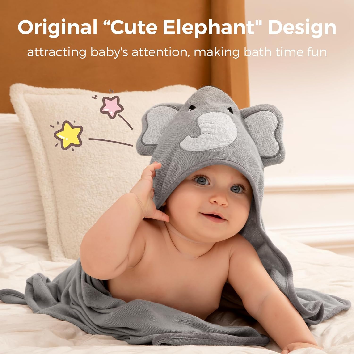 Baby Badcape Set | 8-delige badset voor jongens of meisjes, washandjes en douchelaken, cadeau voor pasgeborenen en peuters