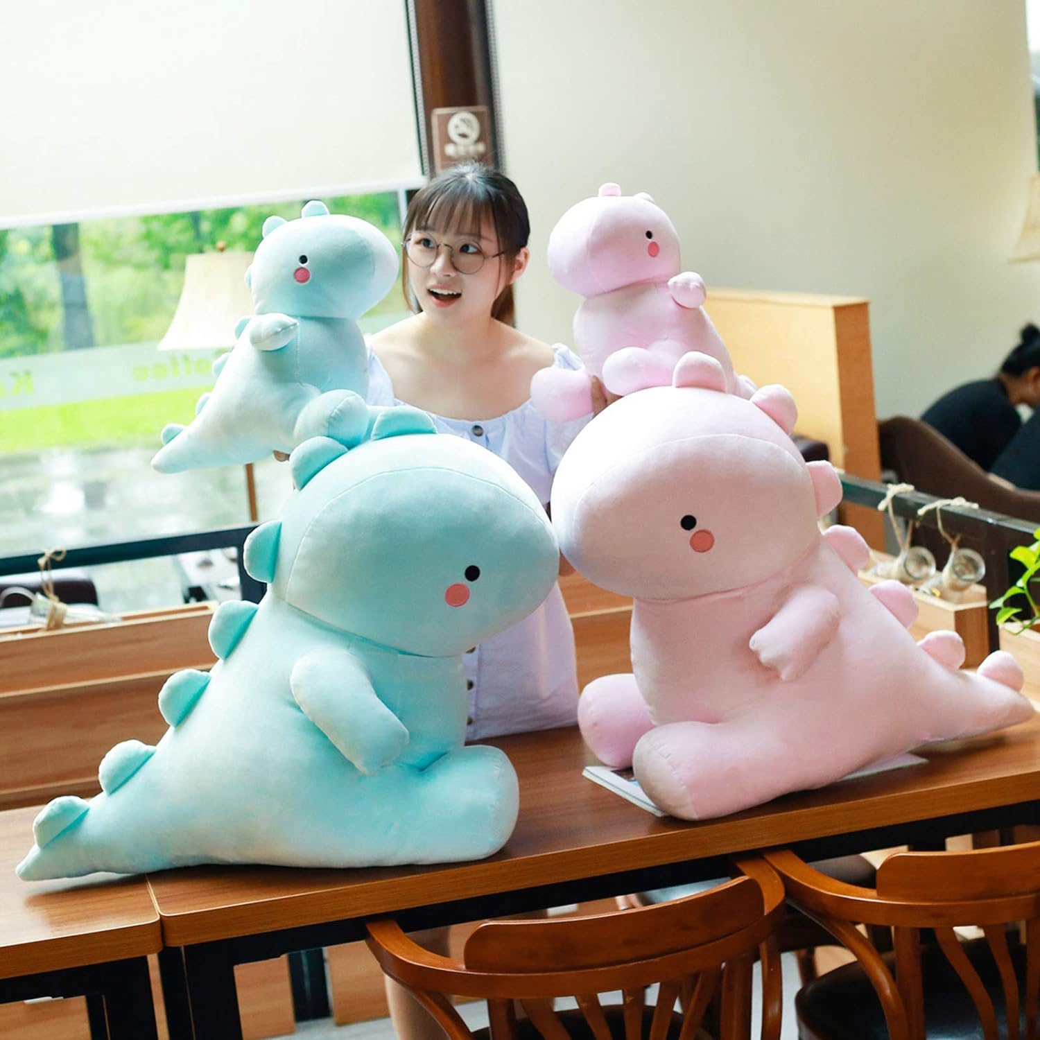 Schattige Dinosaurus Knuffels | Pluche Pop Zacht Dier Dino Knuffeldier voor Kinderen