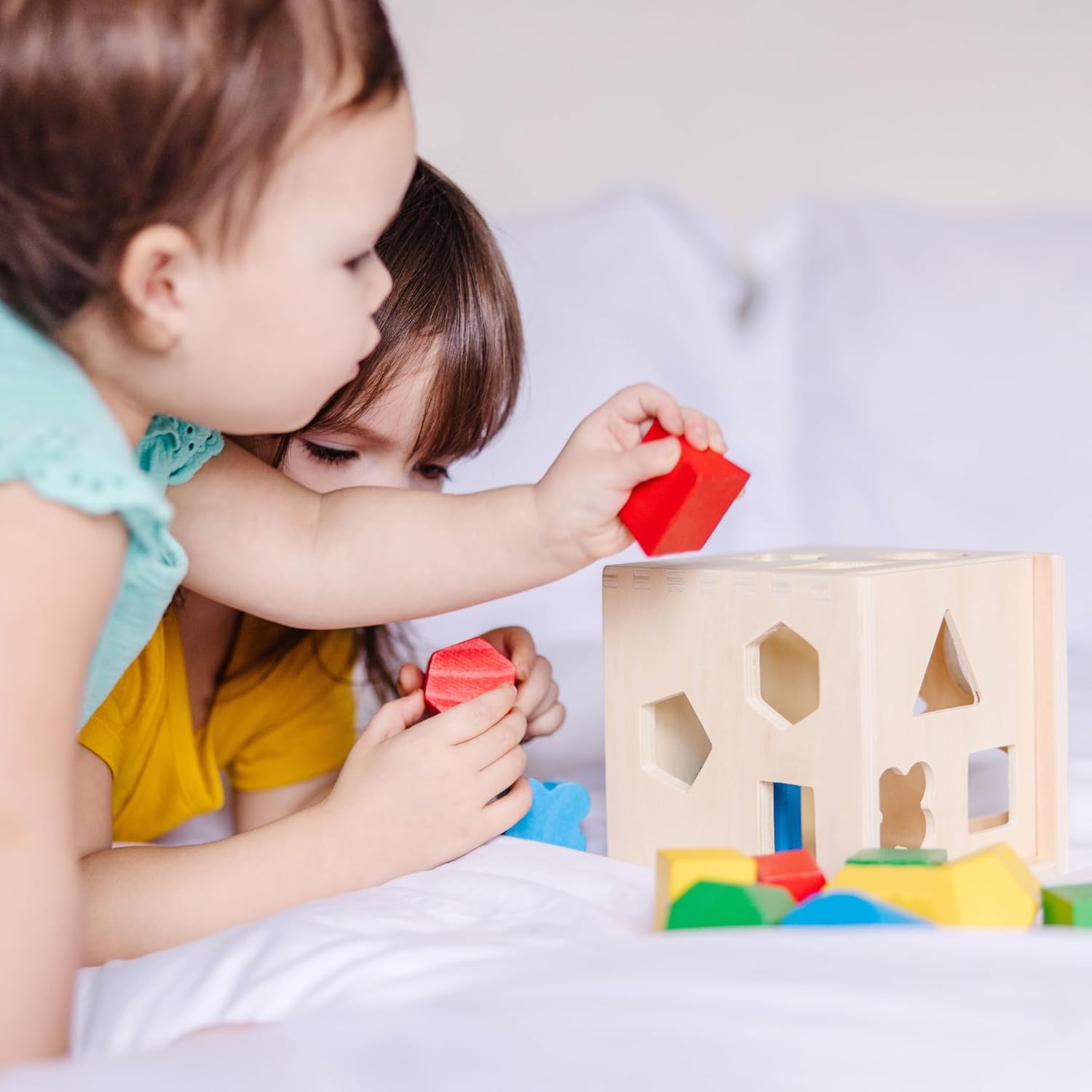 Montessori Houten Drukbord | 27 LED Lichten Sensorisch Speelgoed voor Peuters van 1-6 Jaar