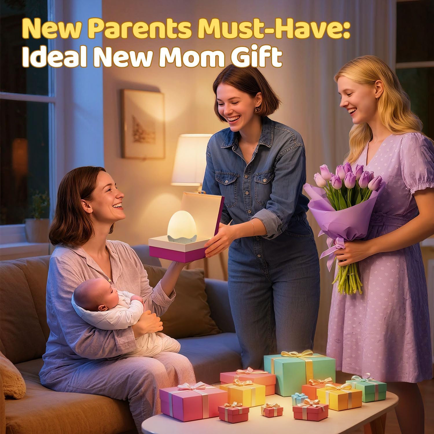 Eivormig Nachtlampje – 10 Kleuren & Oplaadbaar | Baby Kamer