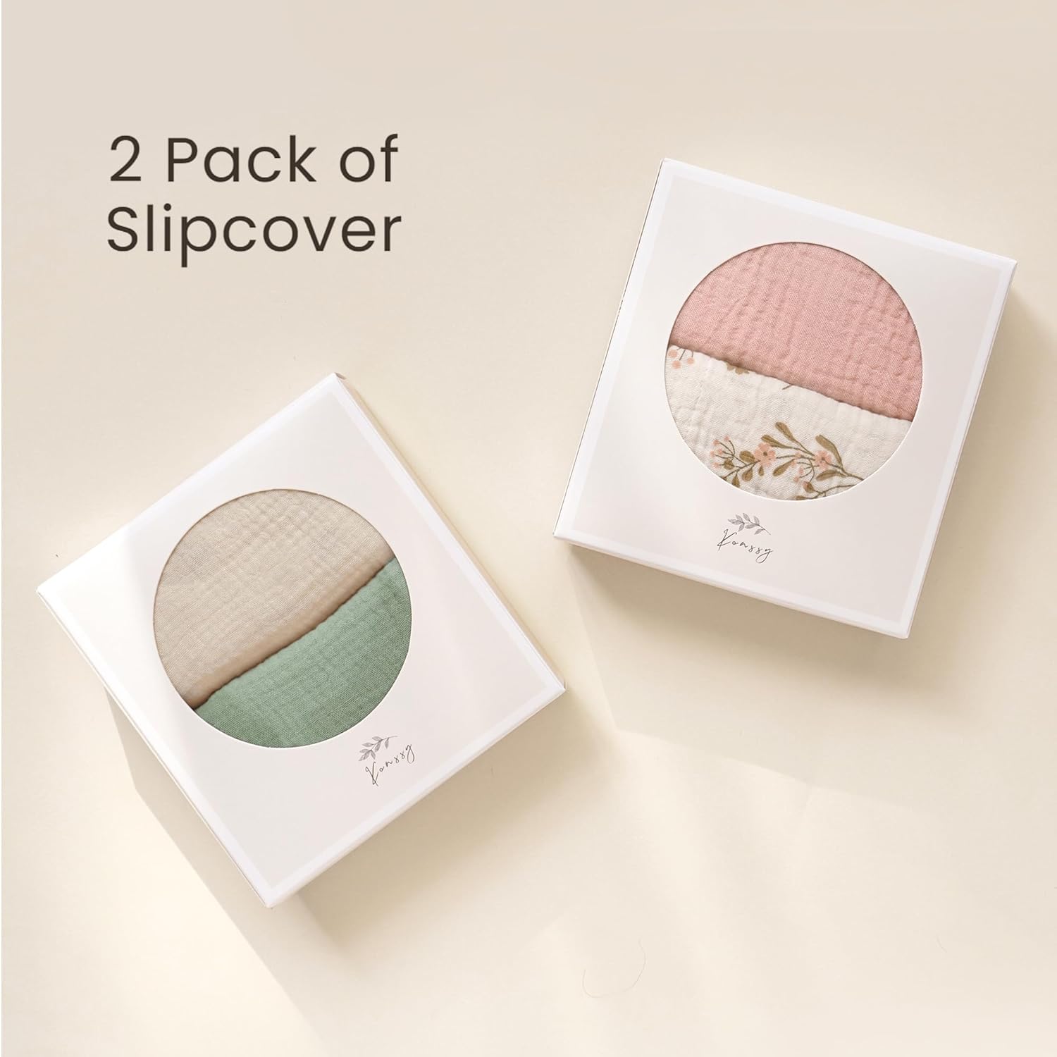 2 Pack Baby Lounger Overtrek | Zachte en Ademende Lounger Overtrek voor Pasgeborenen