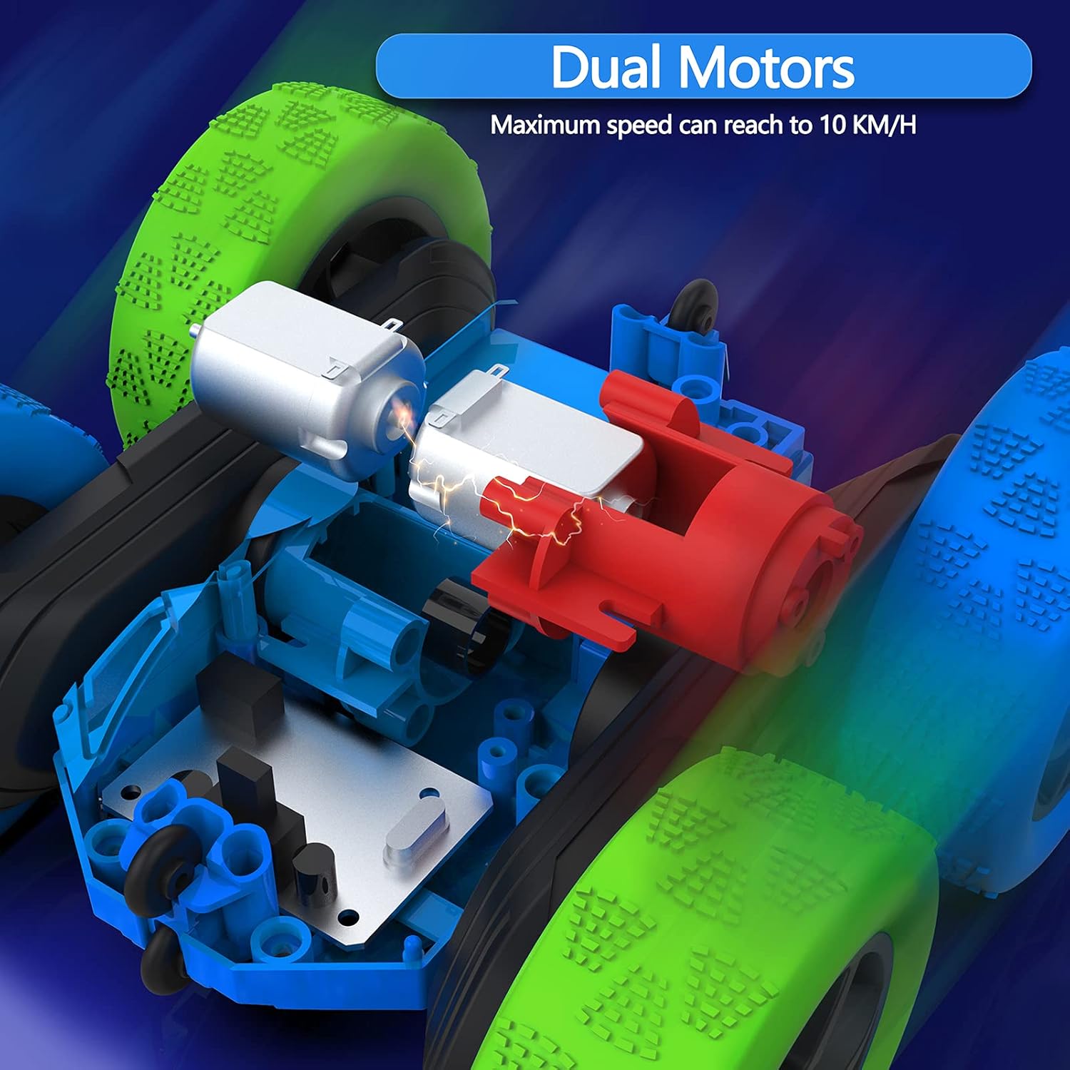 RC Stuntauto Kinderen 360° Rotatie – 4WD Dubbelzijdige Afstandsbediening Racewagen met LED Verlichting – Oplaadbaar Speelgoed Jongens Meisjes 6-12 Jaar