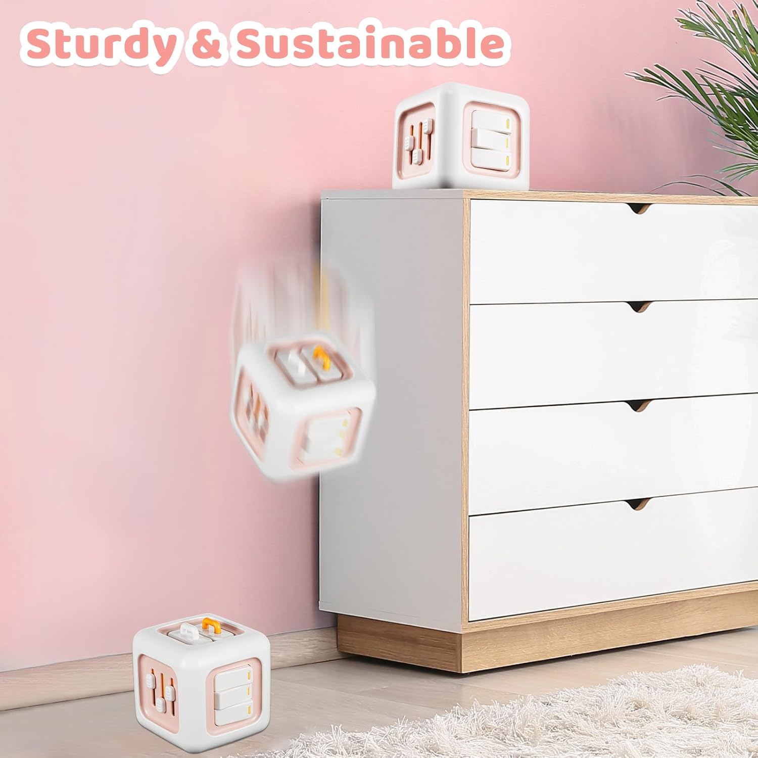 Montessori Sensorische Kubus 1+ Jaar | Educatief Speelgoed voor Motorische Ontwikkeling | Reiscadeau voor Kinderen